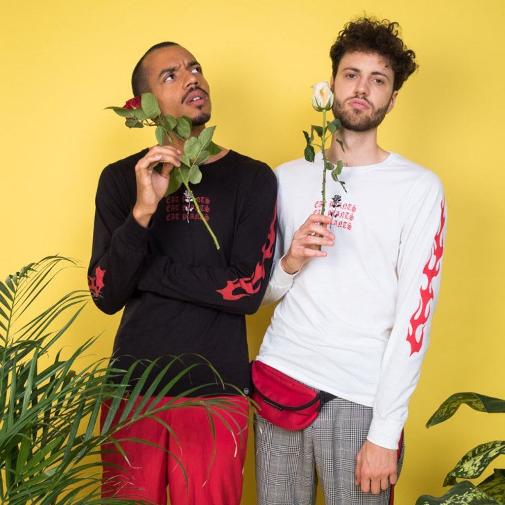 Plant Faced Clothing Eat Plants Goth Flames Long Sleeve