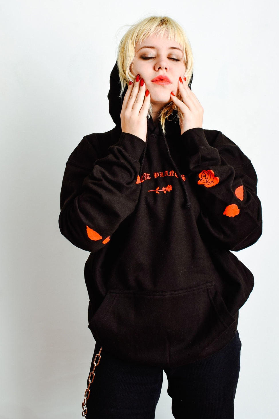 Plant Faced Clothing Damen vegan Eat Plants Scattered Roses Hoodie
