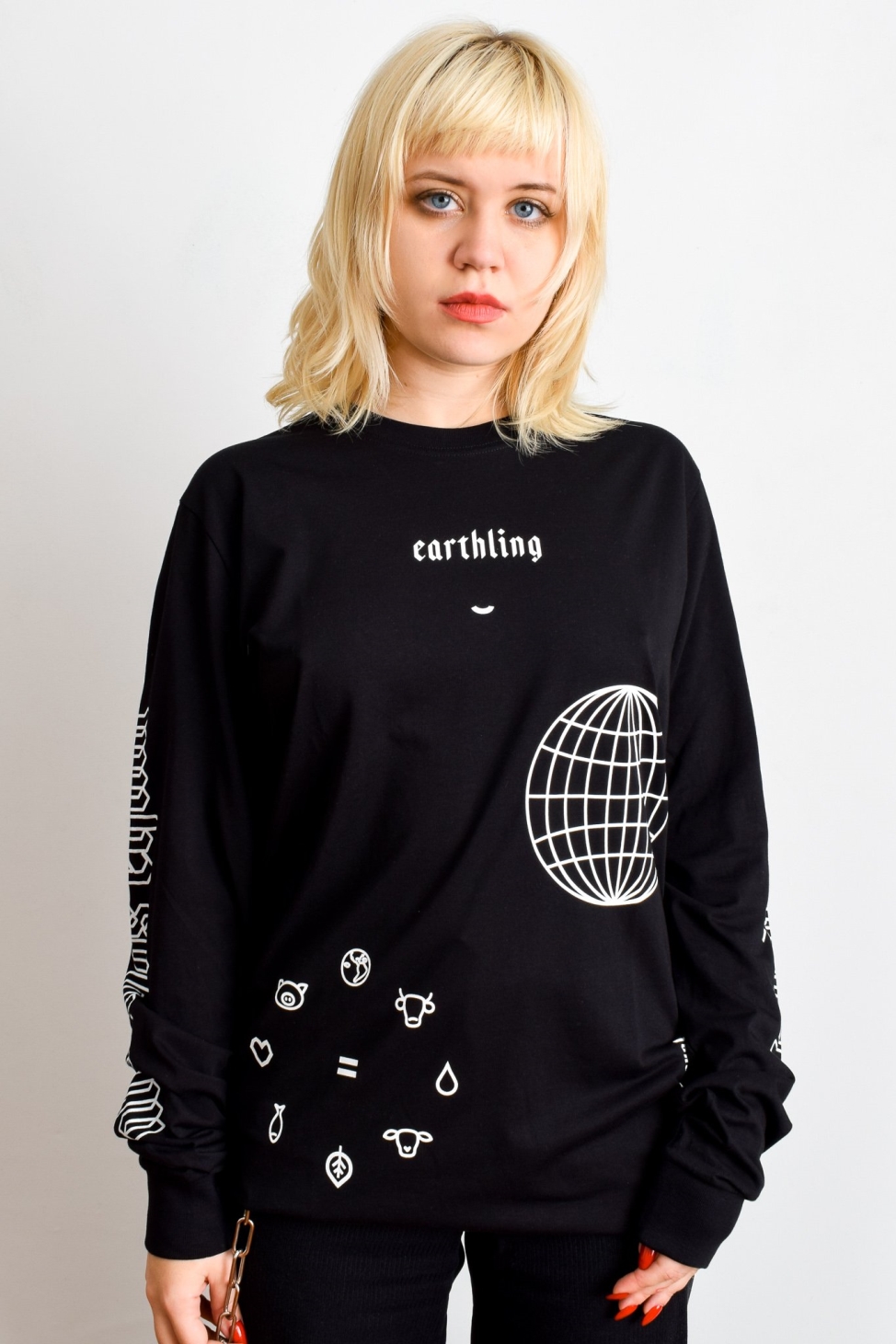 Plant Faced Clothing womens vegan Earthling 2 Long Sleeve T-Shirt