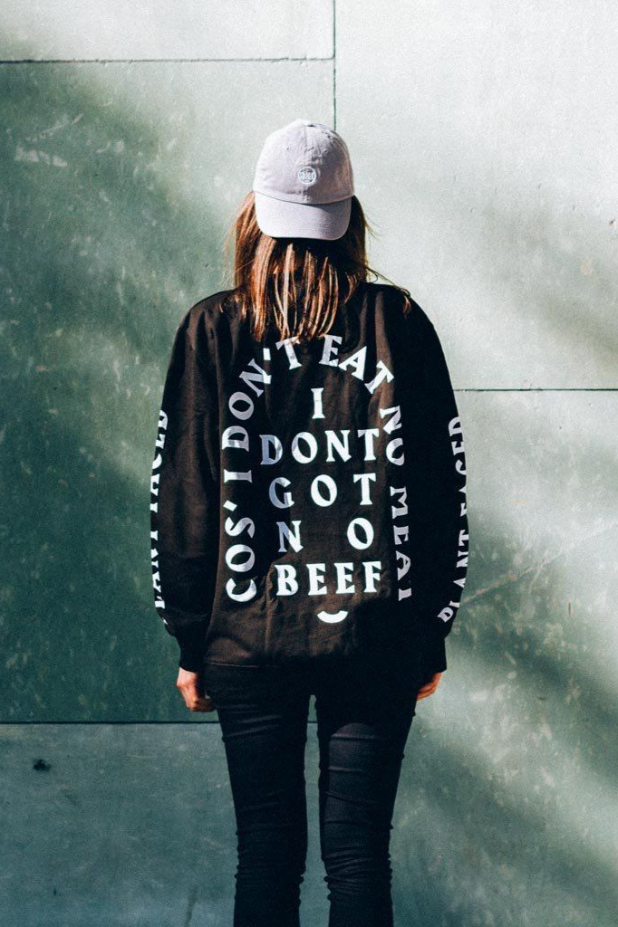 Plant Faced Clothing Damen vegan No Beef Sweater Unisex