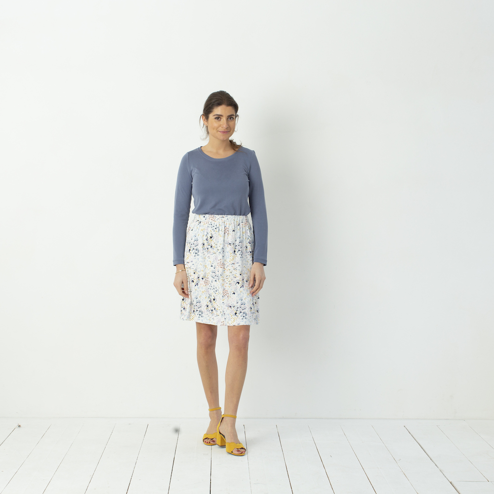 Marjolein Elisabeth womens vegan Skirt Lola Graphics White
