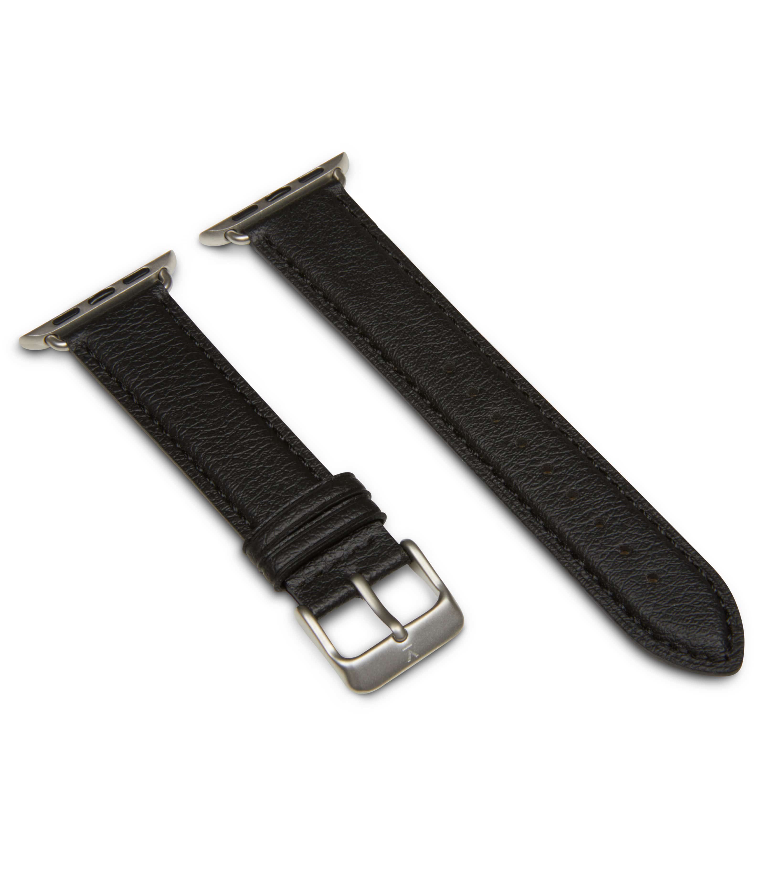 Votch men vegan Watch Strap Apple Skin Black & Silver
