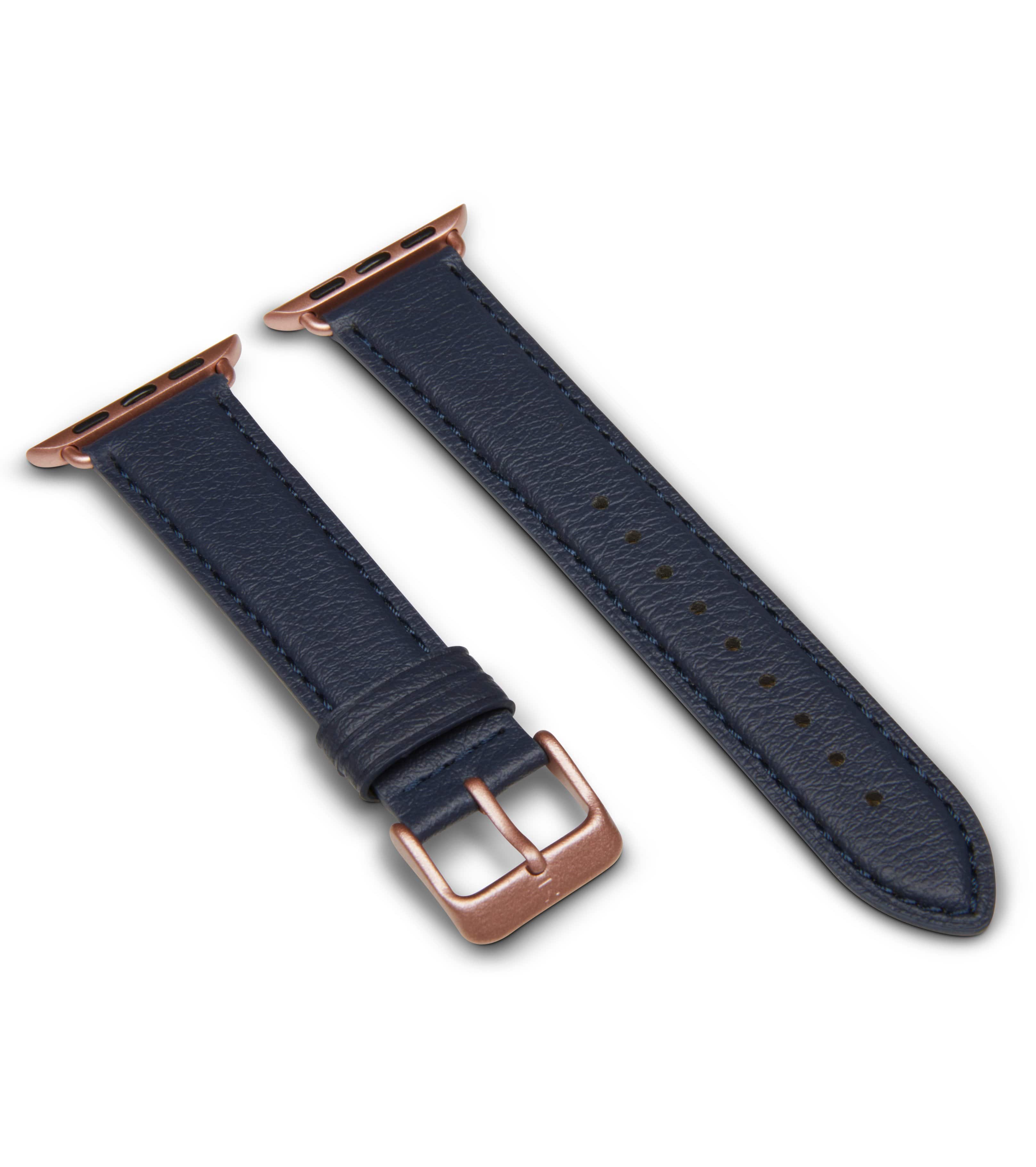 Votch men vegan Watch Strap Apple Skin Navy & Rose Gold