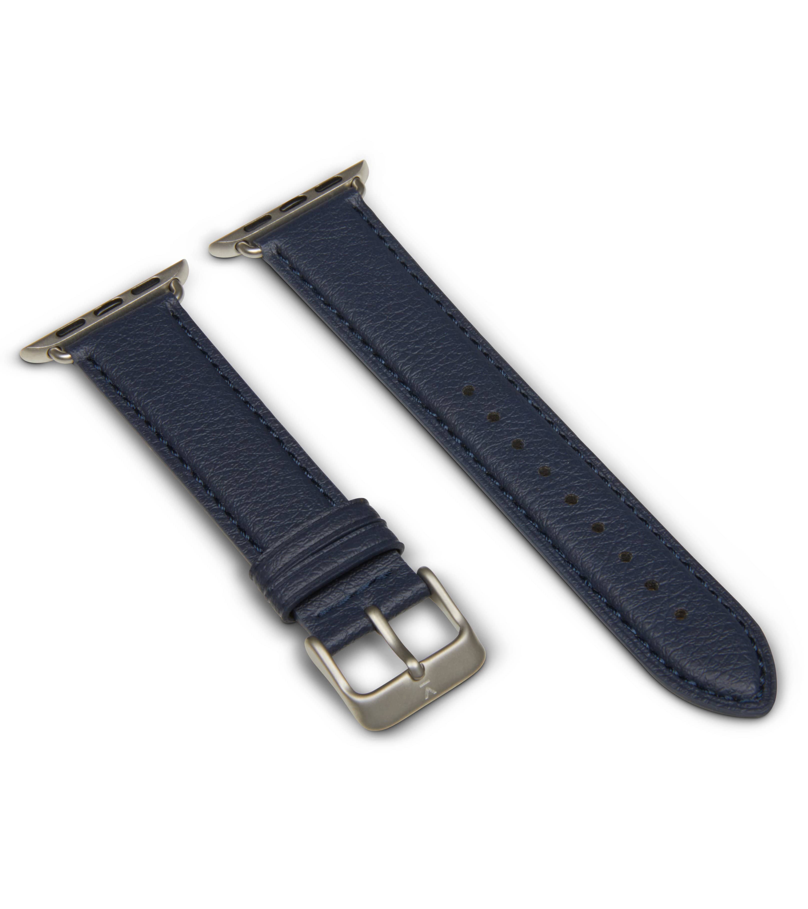 Votch men vegan Watch Strap Apple Skin Navy & Silver