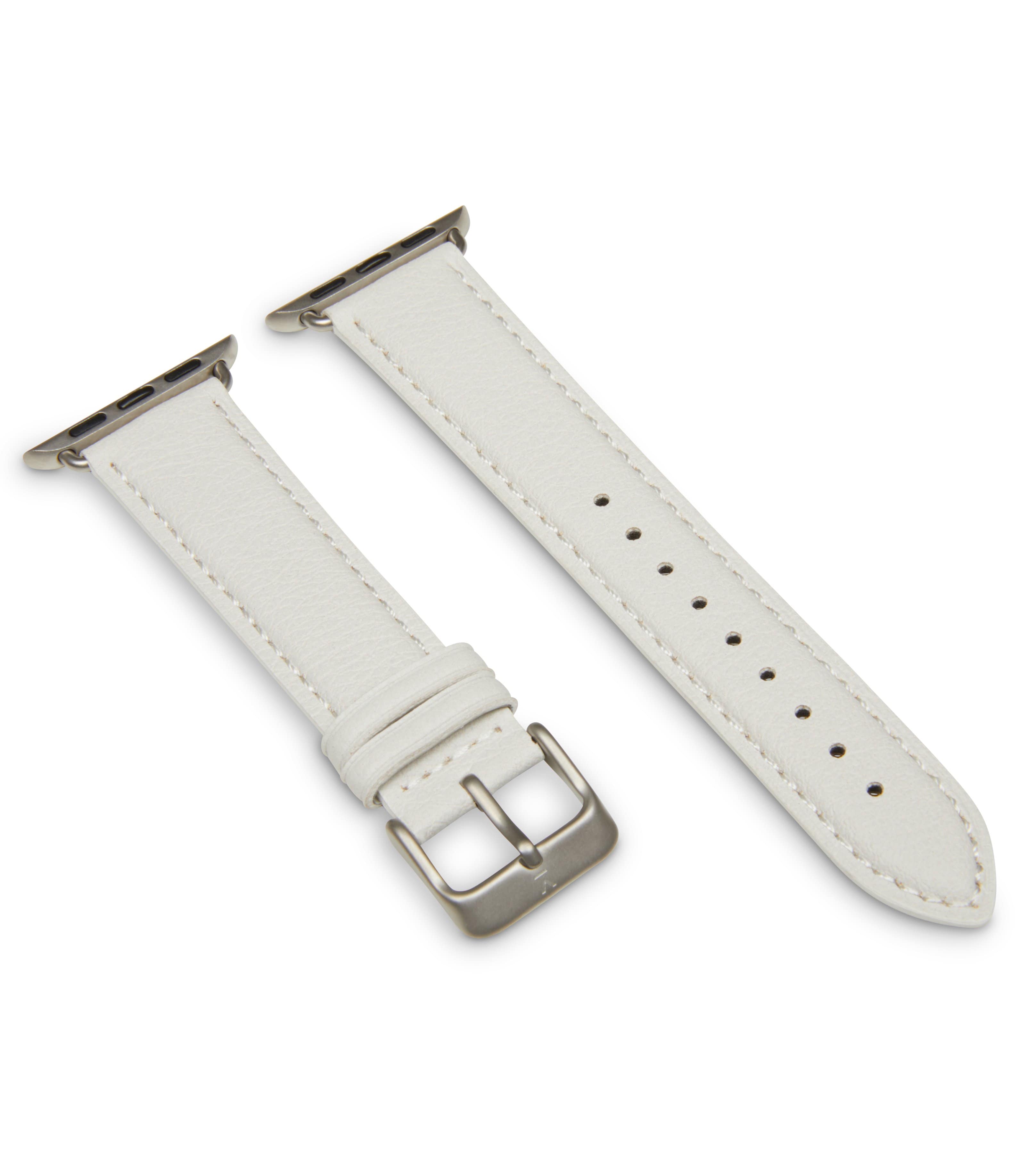 Votch men vegan Watch Strap Apple Skin Off White & Silver