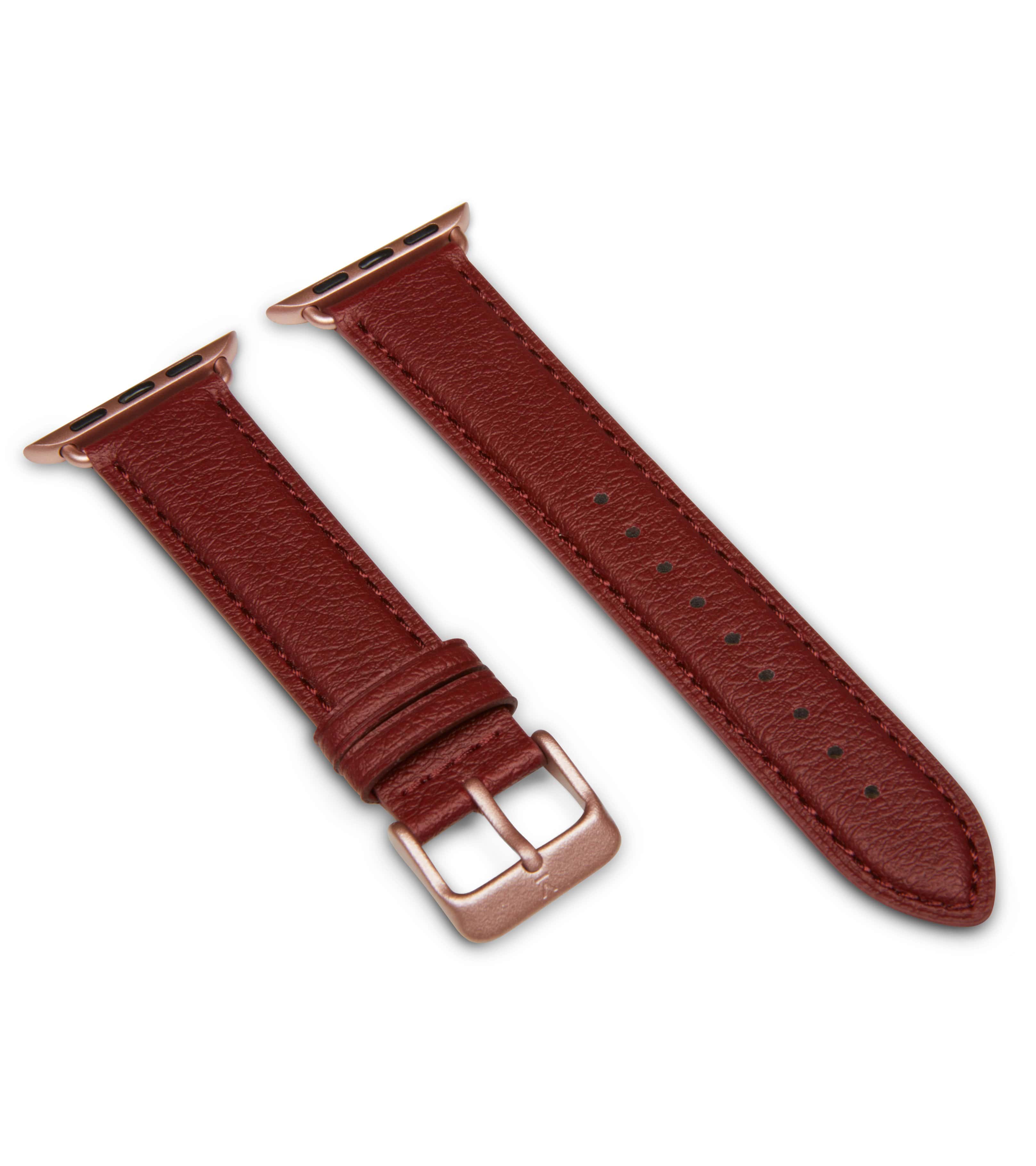 Votch men vegan Watch Strap Apple Skin Red & Rose Gold