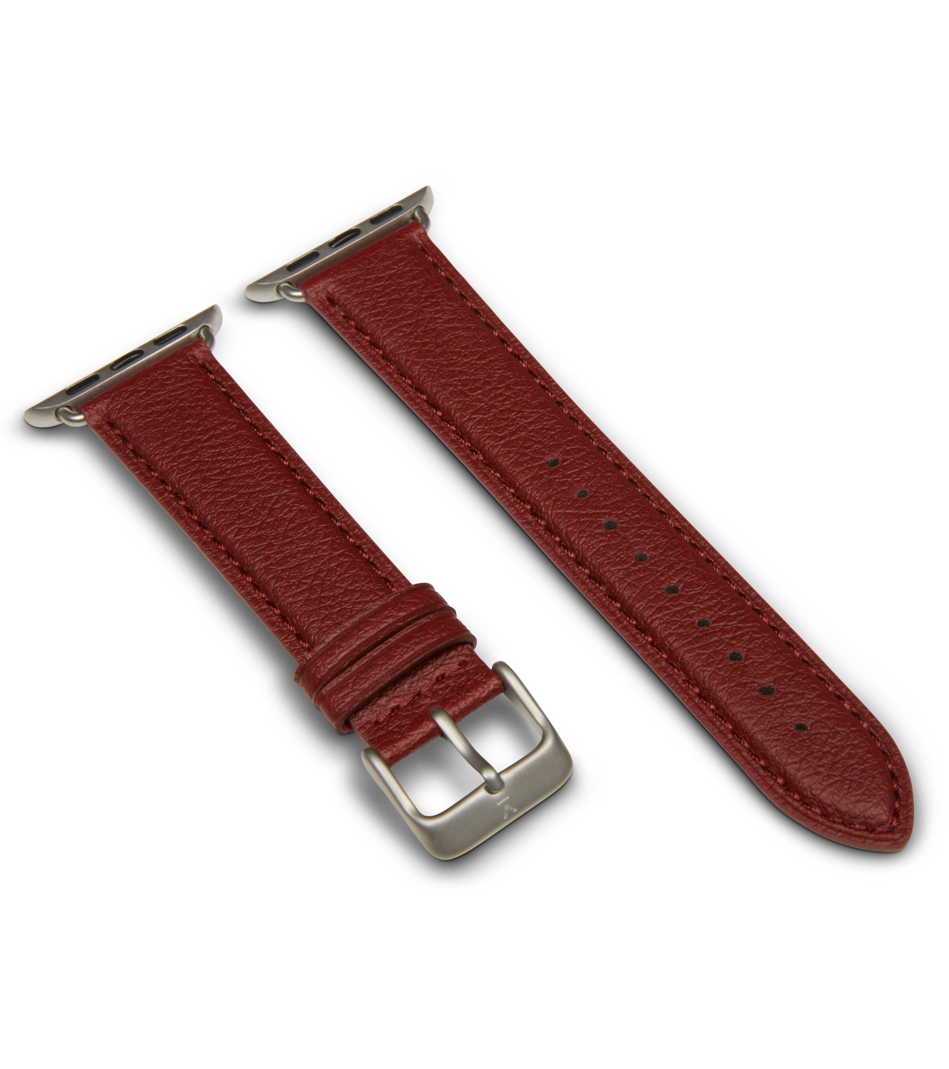 Votch men vegan Watch Strap Apple Skin Red & Silver