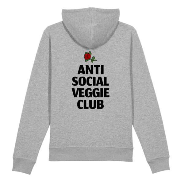 Plant Faced Clothing Hoodie Anti Social Veggie Club Grey