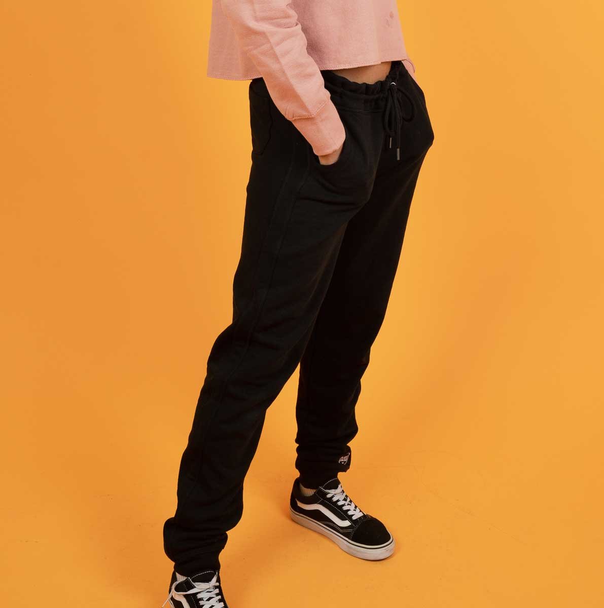 Plant Faced Clothing womens vegan The Classics Sweatpants Black