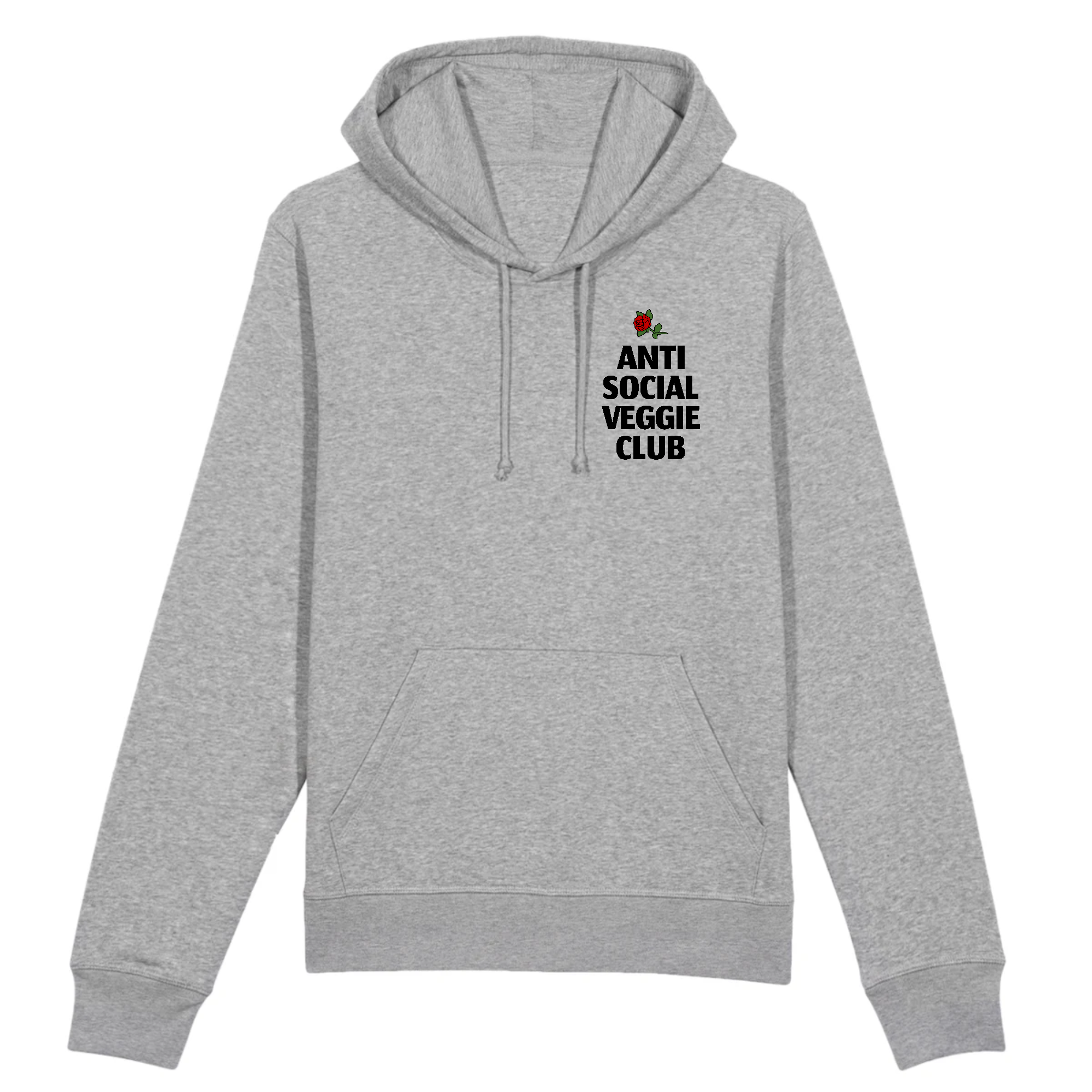 Oat Milk Club Anti Social Veggie Club - Organic Cotton Hoodie Grey