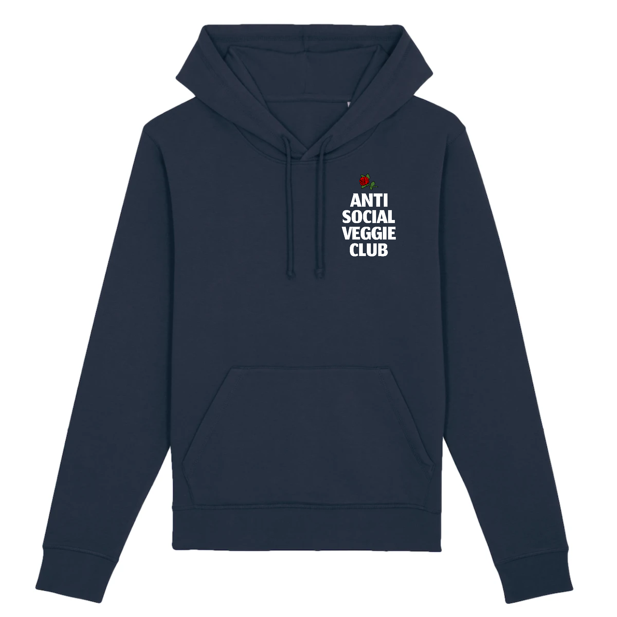 Oat Milk Club Anti Social Veggie Club - Organic Cotton Hoodie Navy