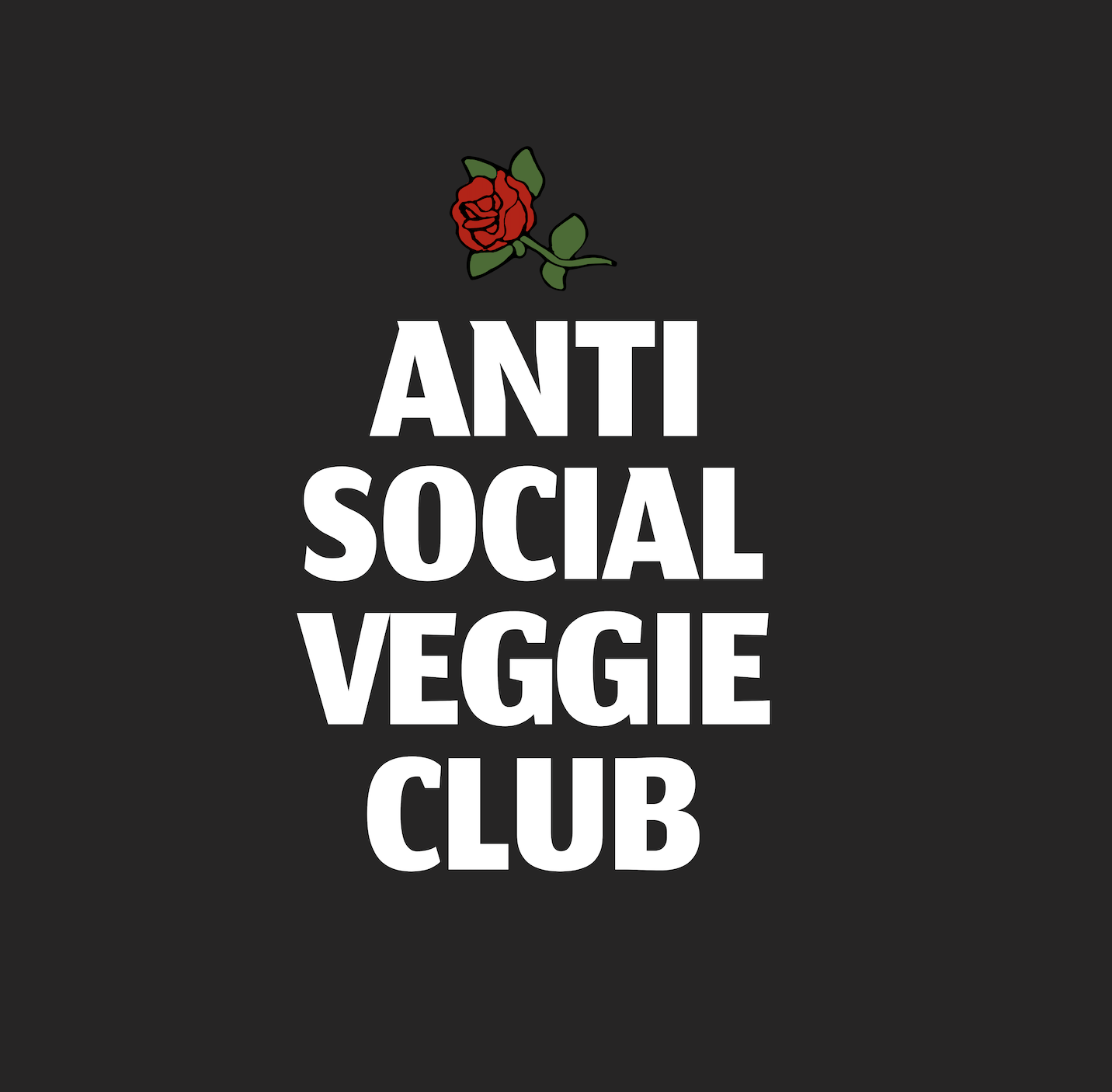 Oat Milk Club Anti Social Veggie Club - Organic Cotton Hoodie Grey
