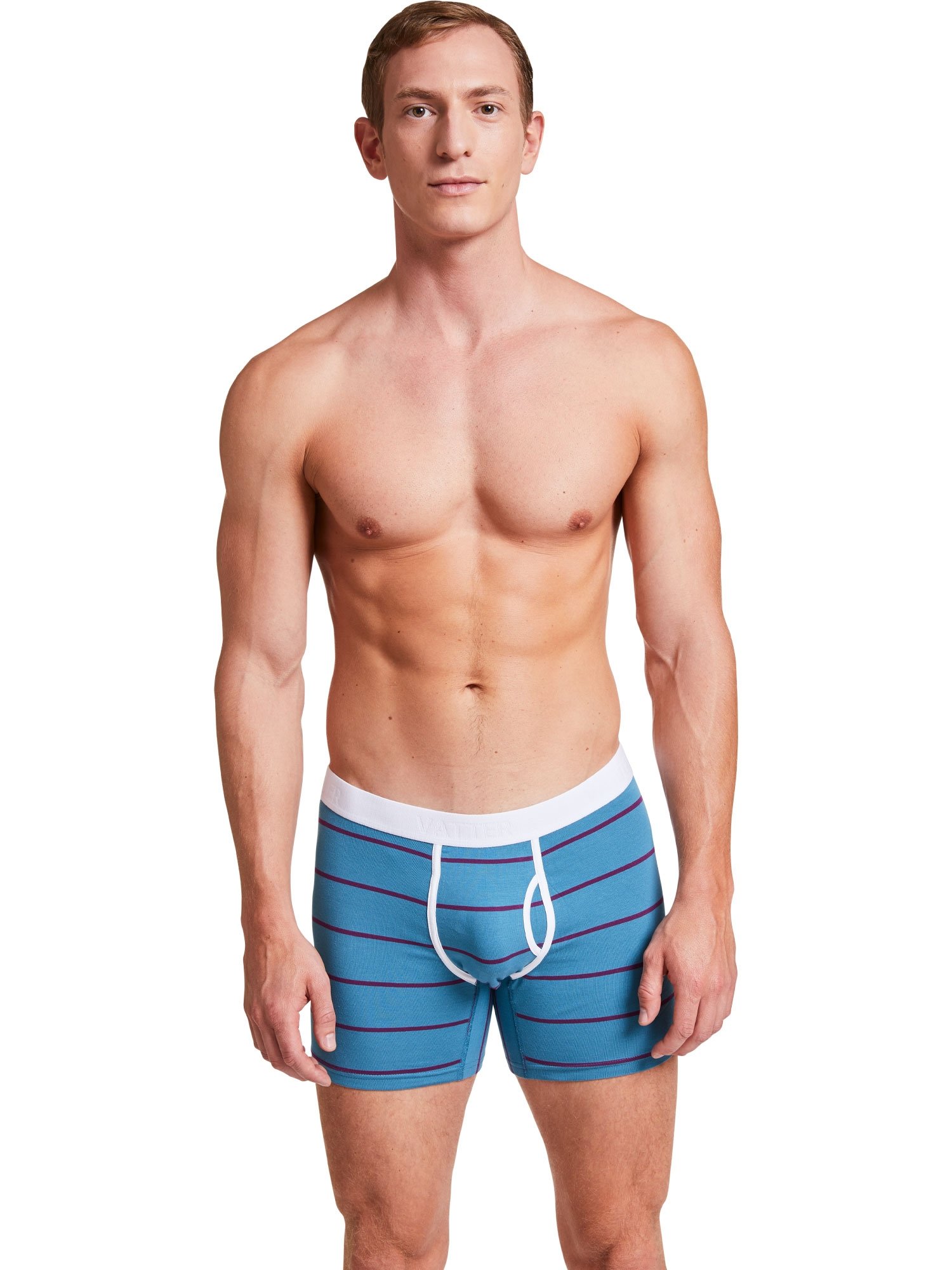 VATTER Boxer Shorts Claus Blue/Purple Stripes