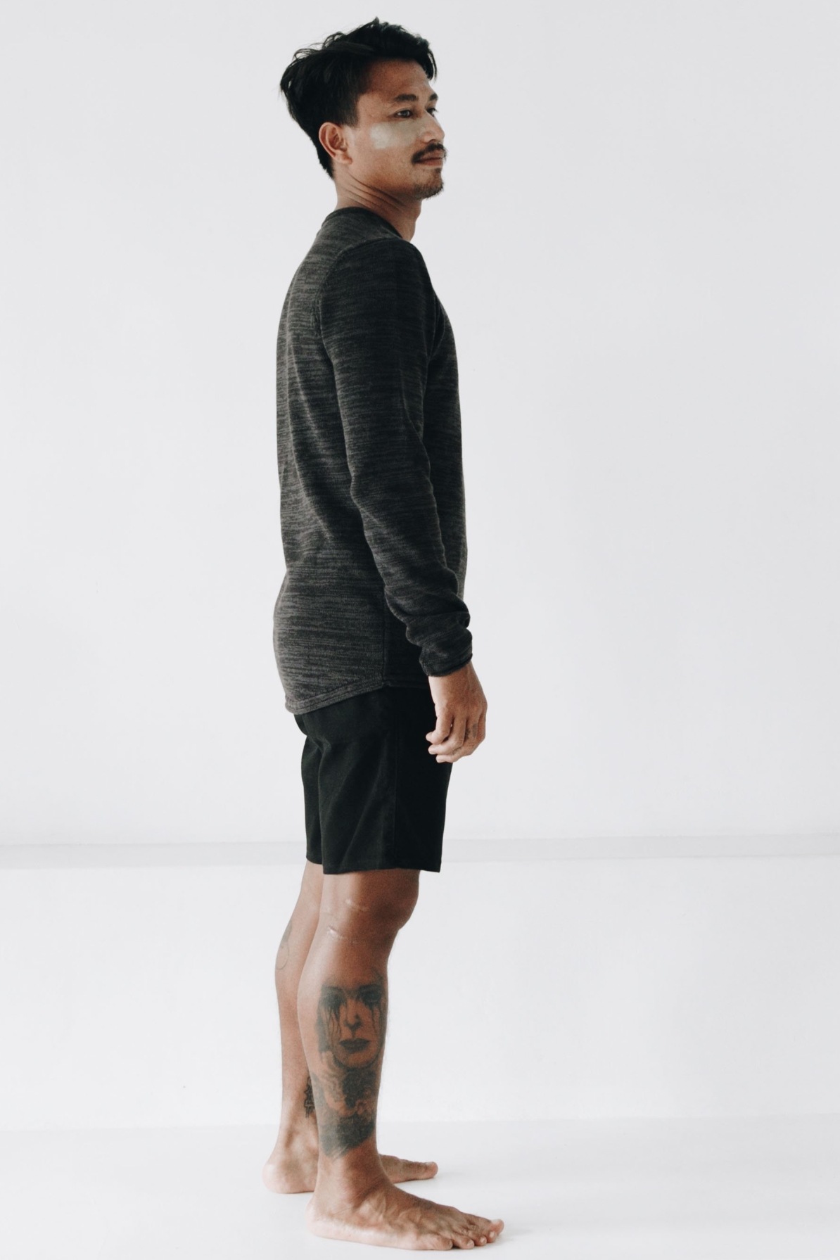 The Driftwood Tales Herren vegan Dünner Pullover Schwarz