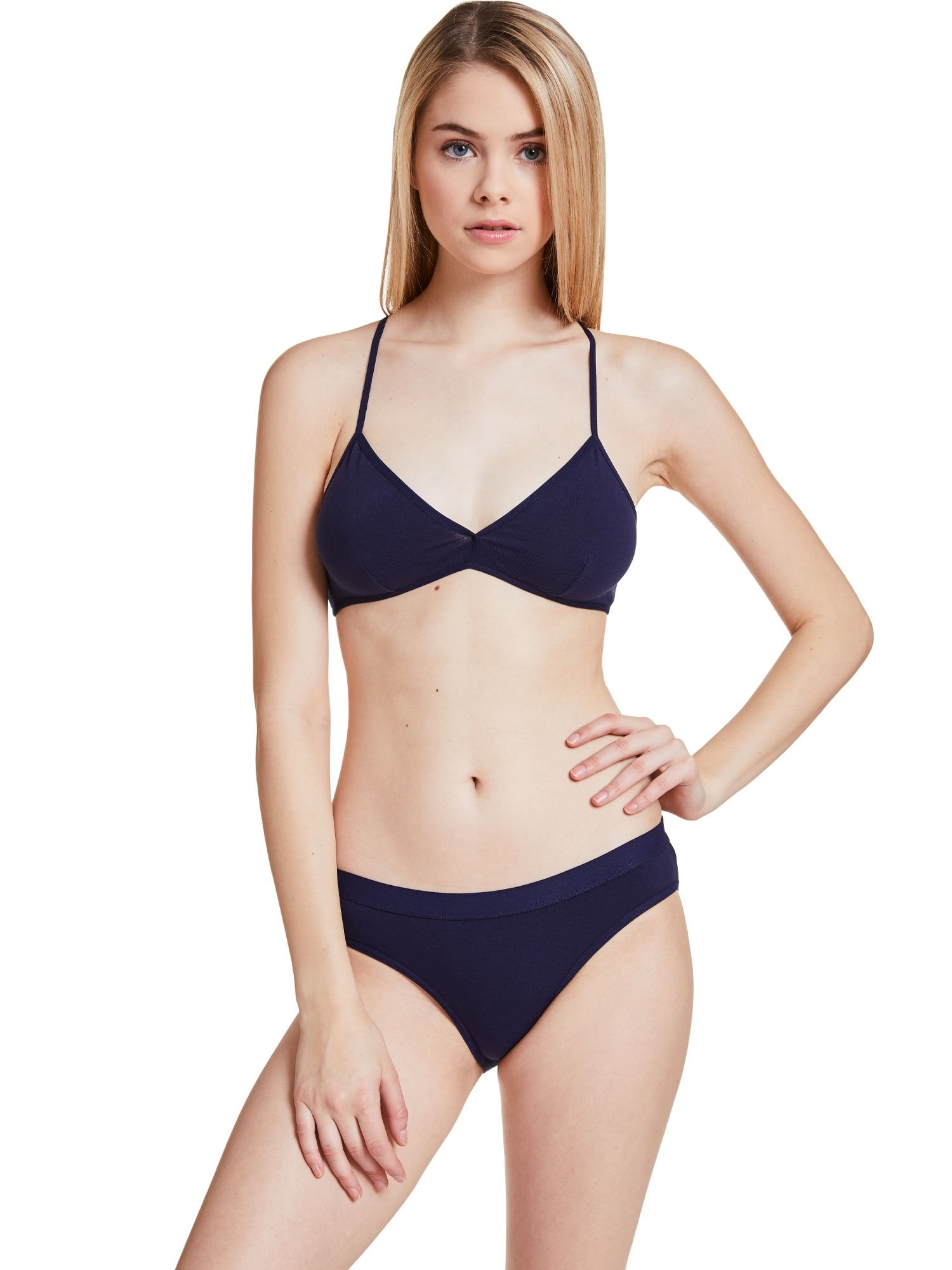 VATTER womens vegan Bralette Frida Navy