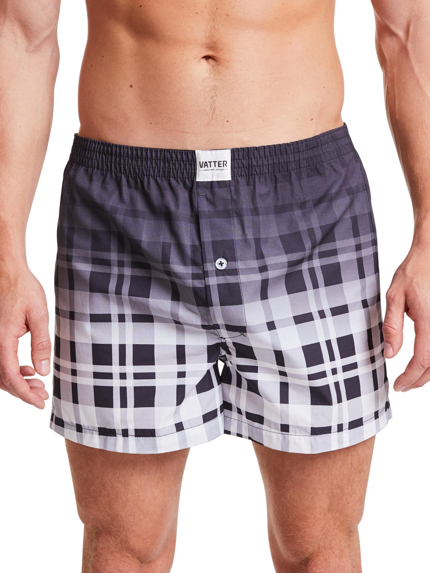 VATTER Boxer Shorts Larry Black / White Faded
