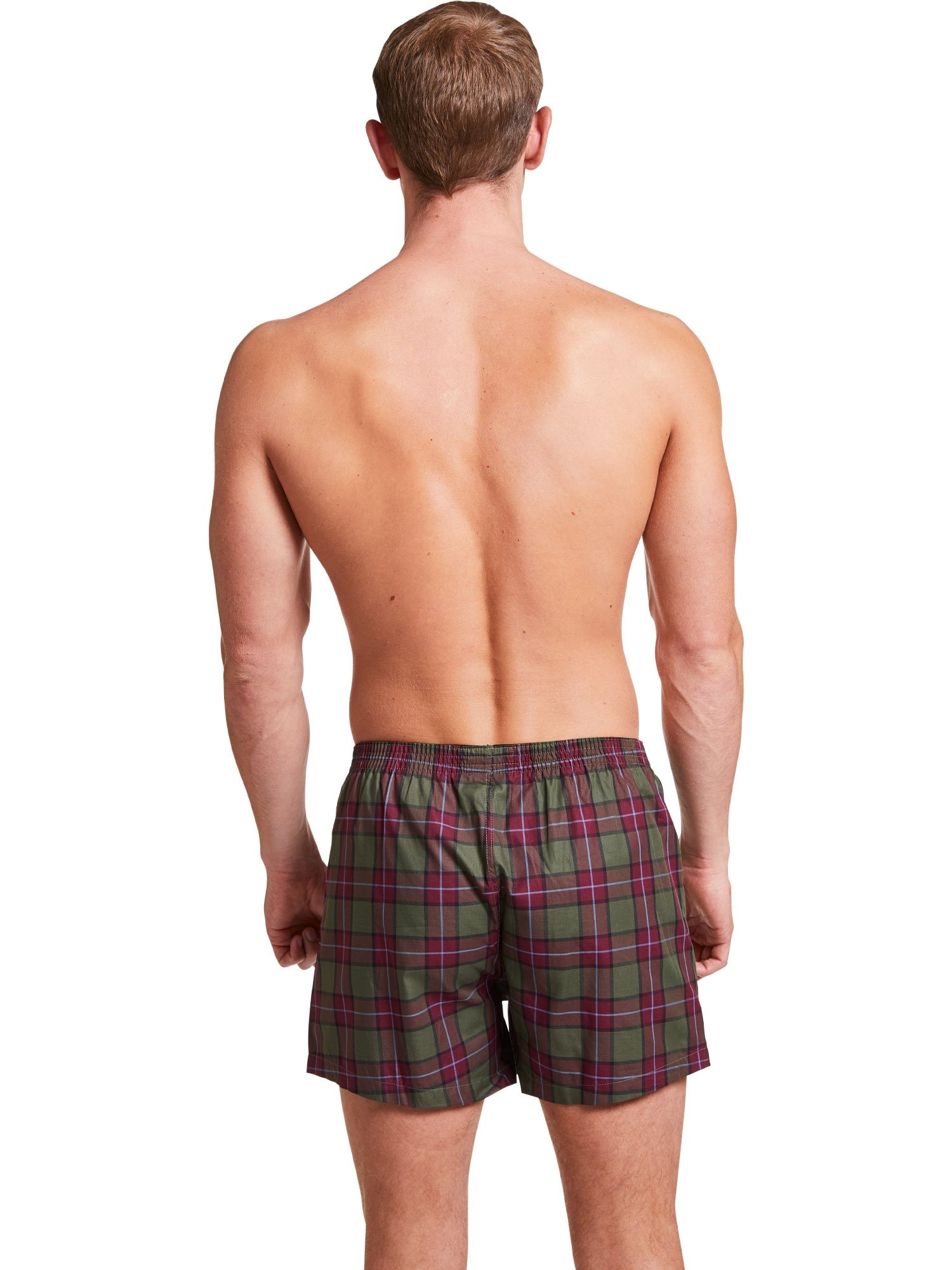 VATTER Boxer Shorts Larry Red / Green Checked