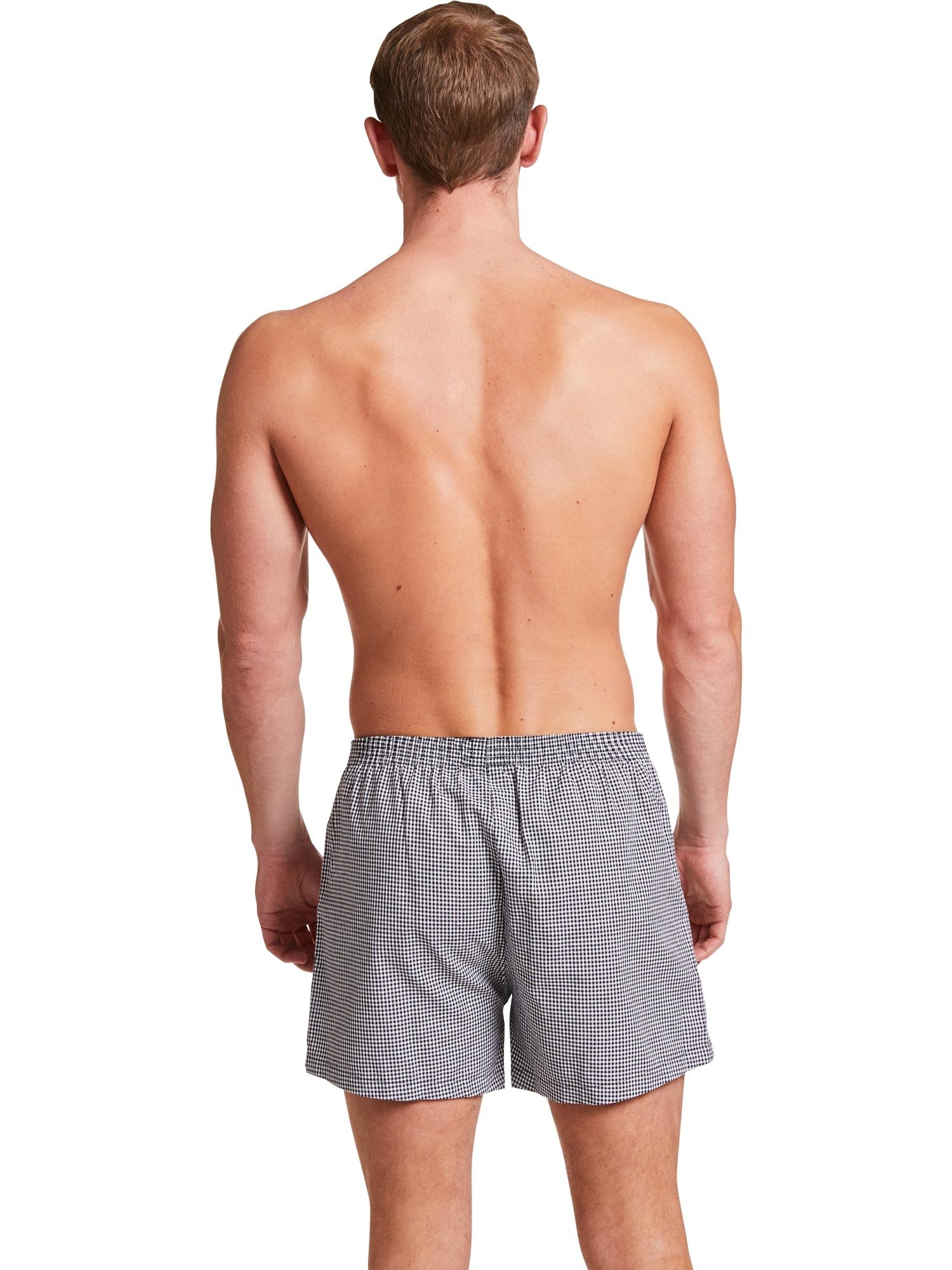VATTER men vegan Boxer Shorts Larry Black / White Checked