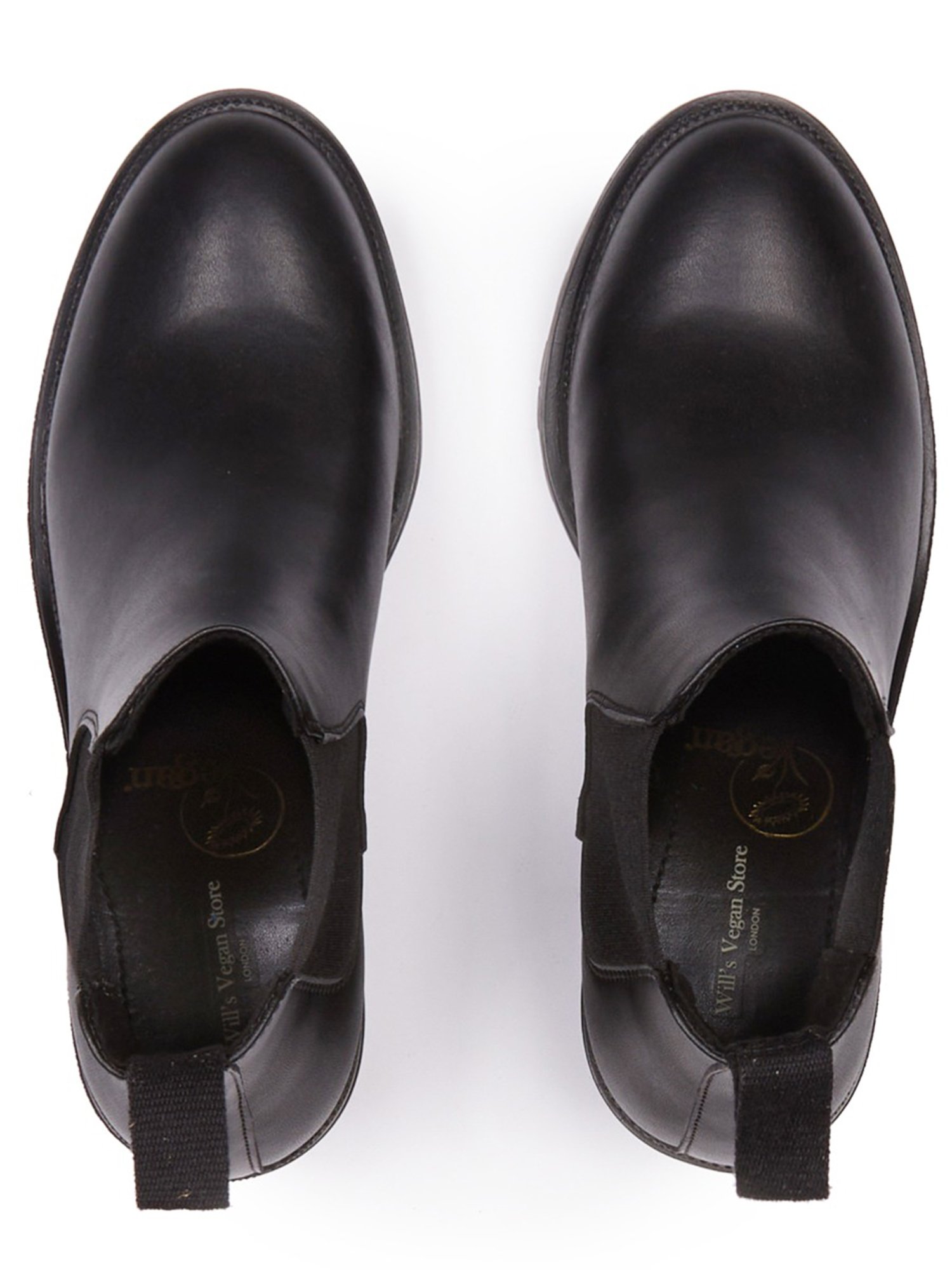 41331 - Wills Vegan Store Damen vegan Chelsea Boots Absatz Schwarz