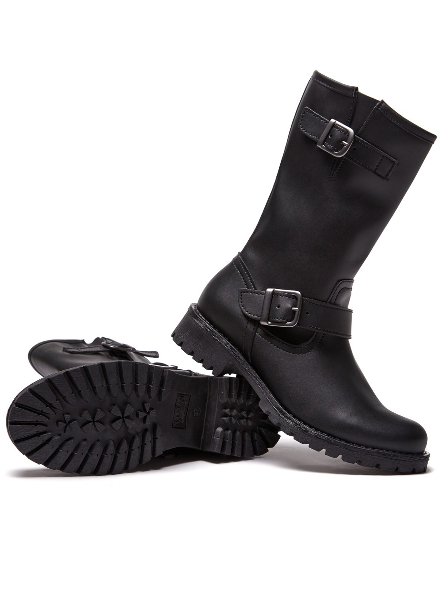 Will's Vegan Store womens vegan Motor Boots Mid-Length Black