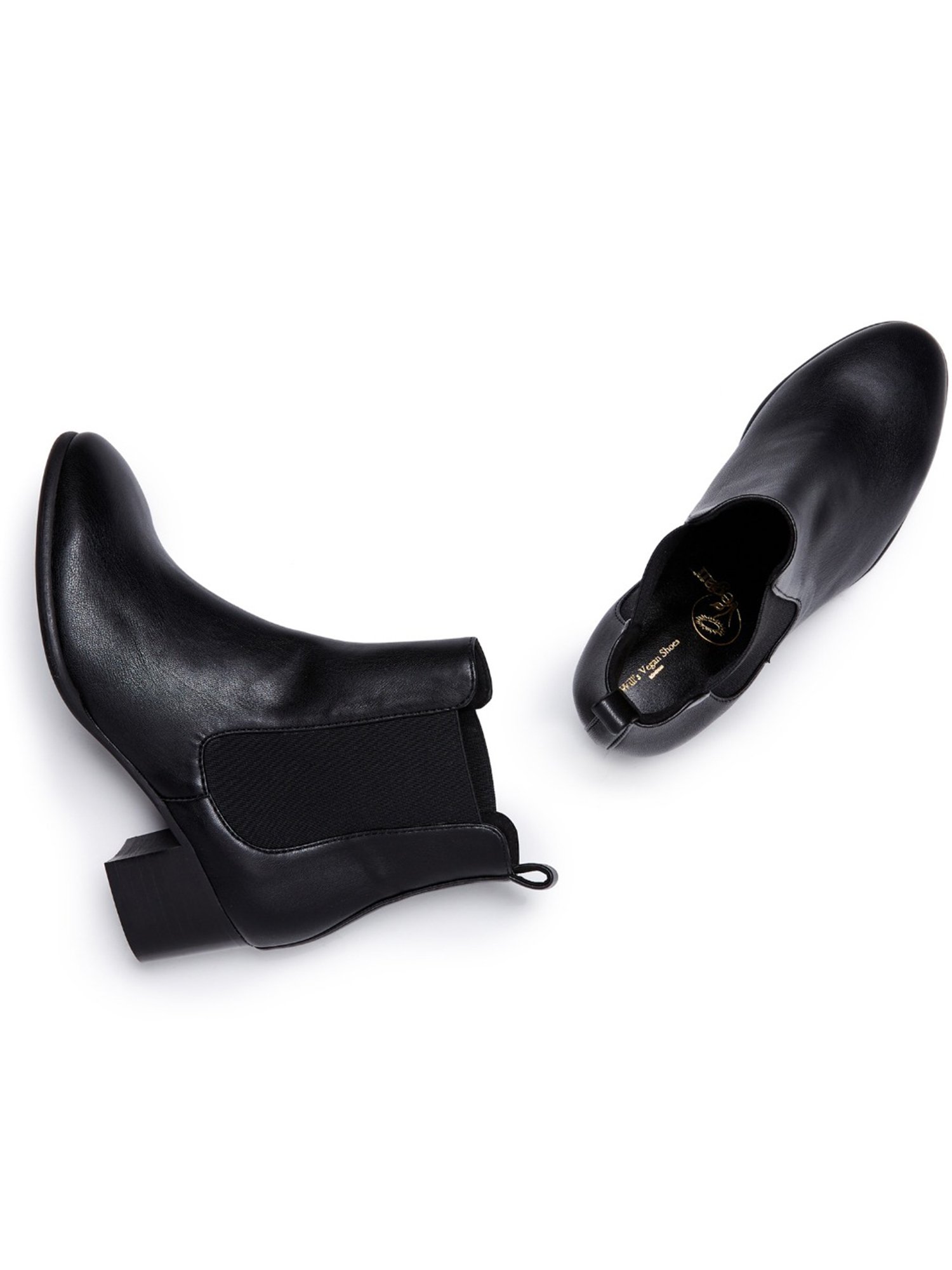 Will's Vegan Store womens vegan Chelsea Boots Almond Black