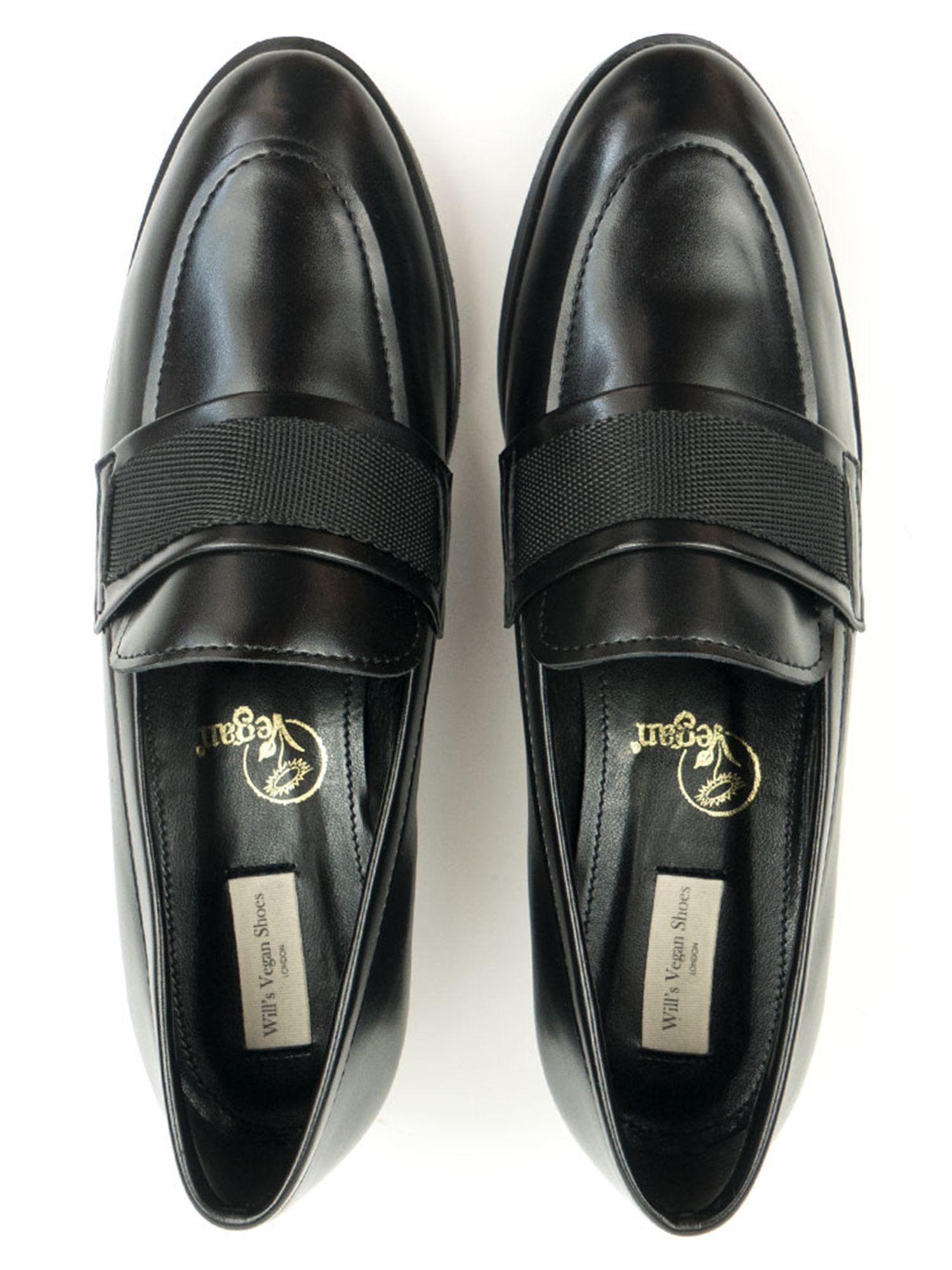 Will's Vegan Store womens vegan Loafers Ribbon Black