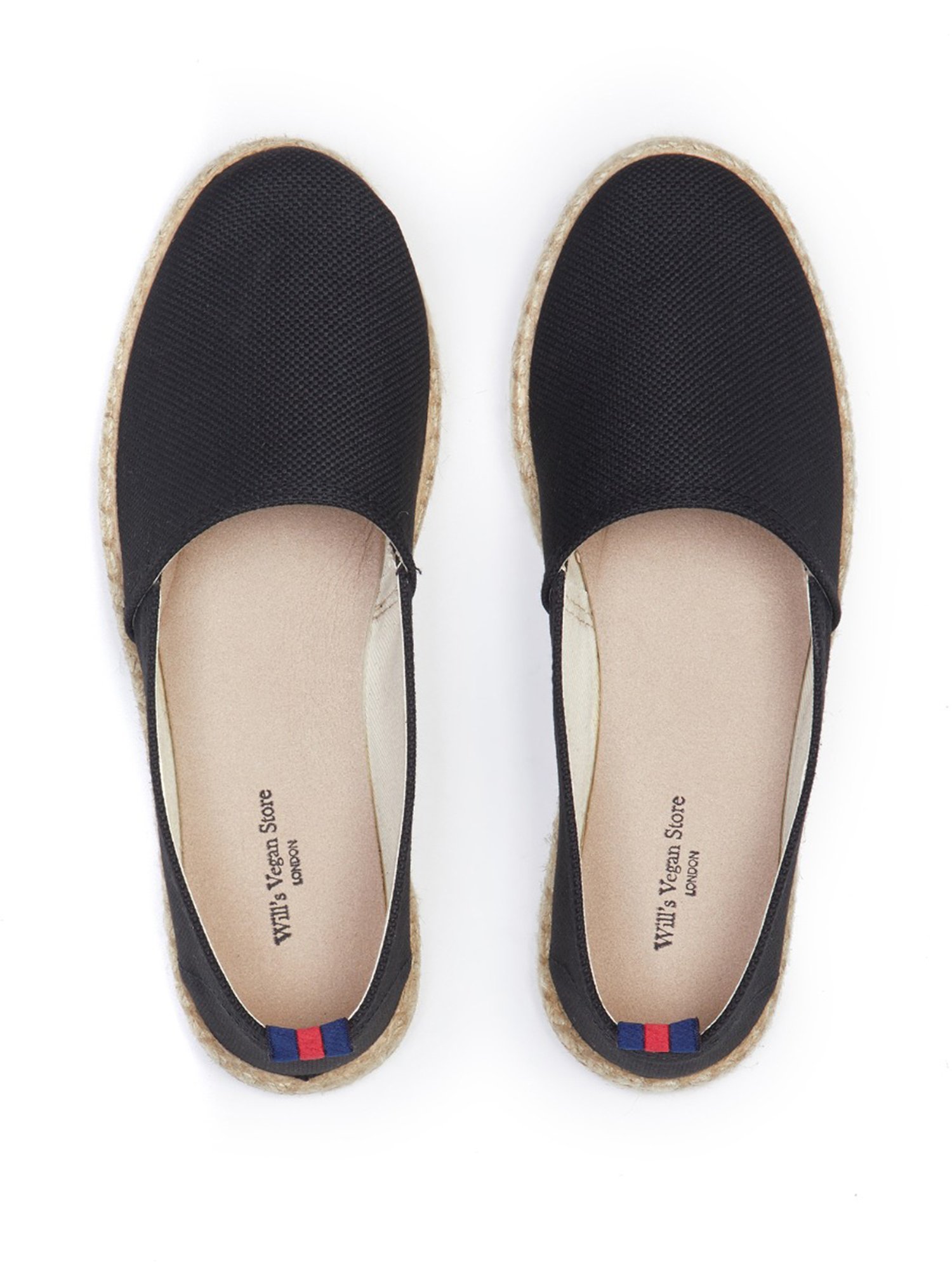Will's Vegan Store womens vegan Loafers Espadrille Black