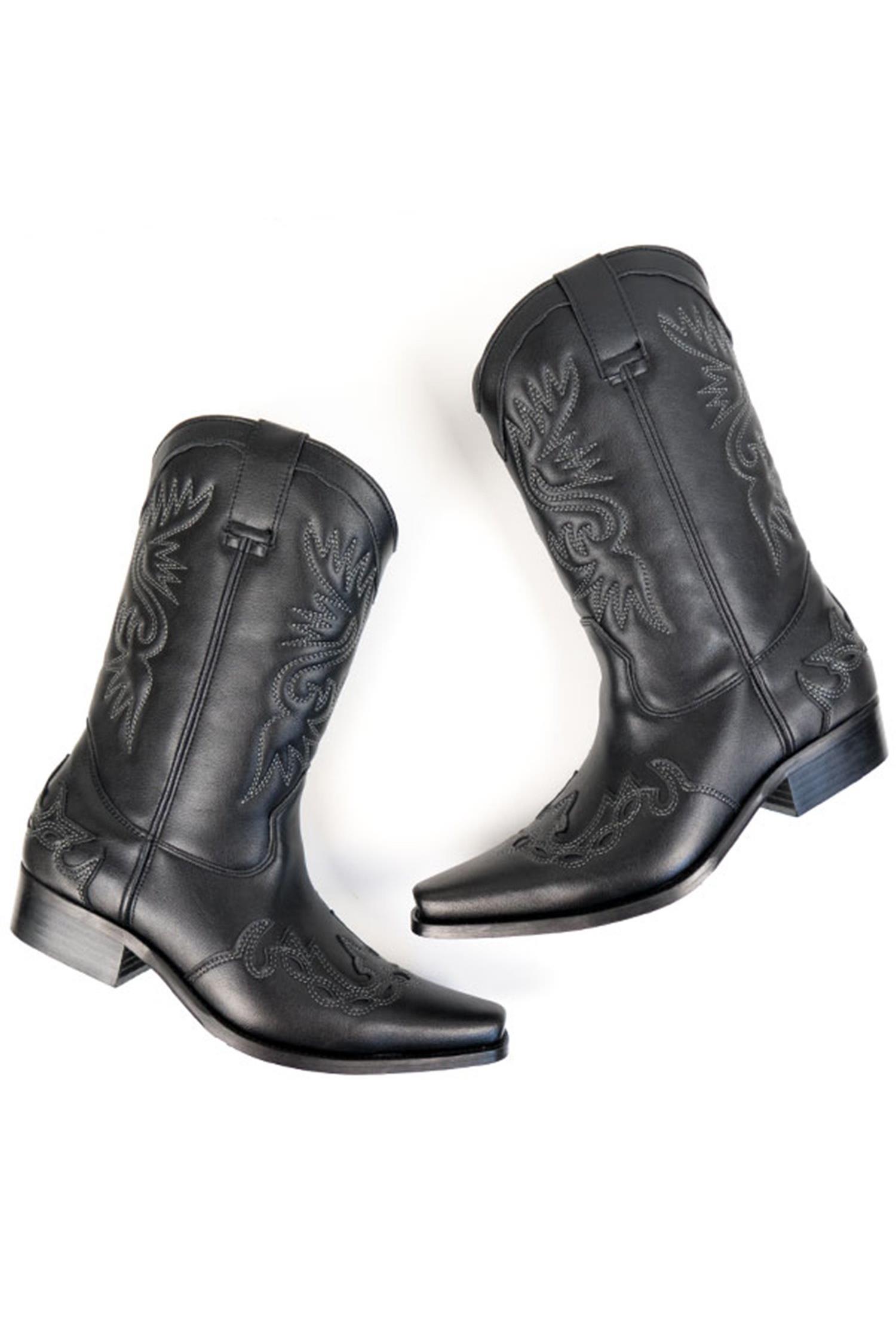 Image of Will's Vegan Store mannen vegan Western Boots Zwart