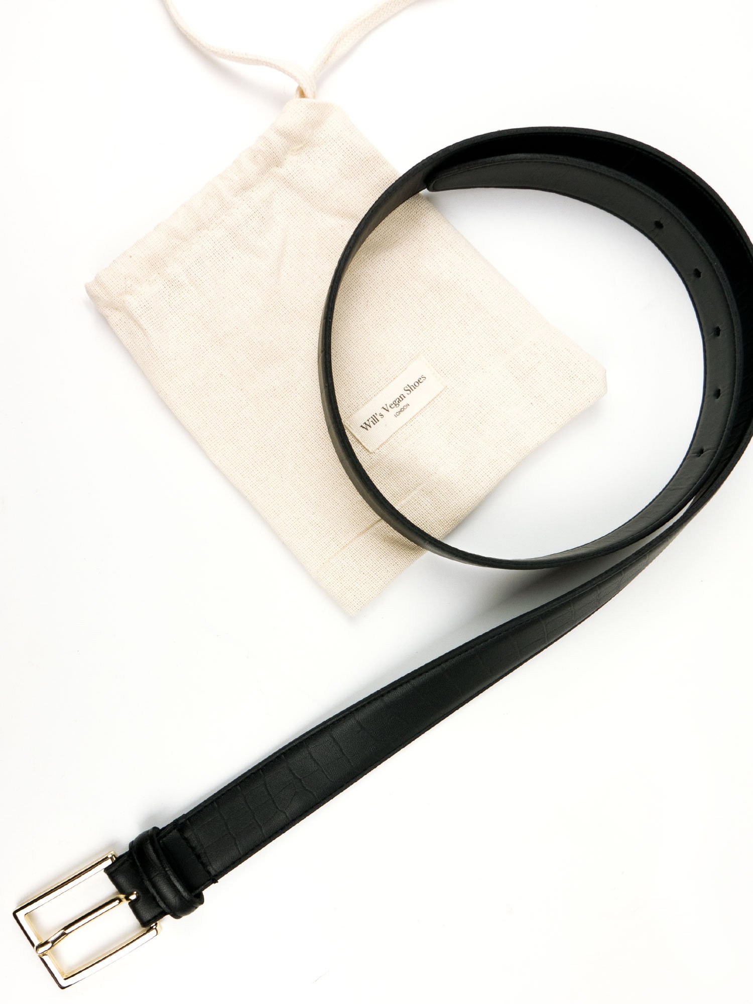 Will's Vegan Store Gürtel Luxus 3cm Schwarz