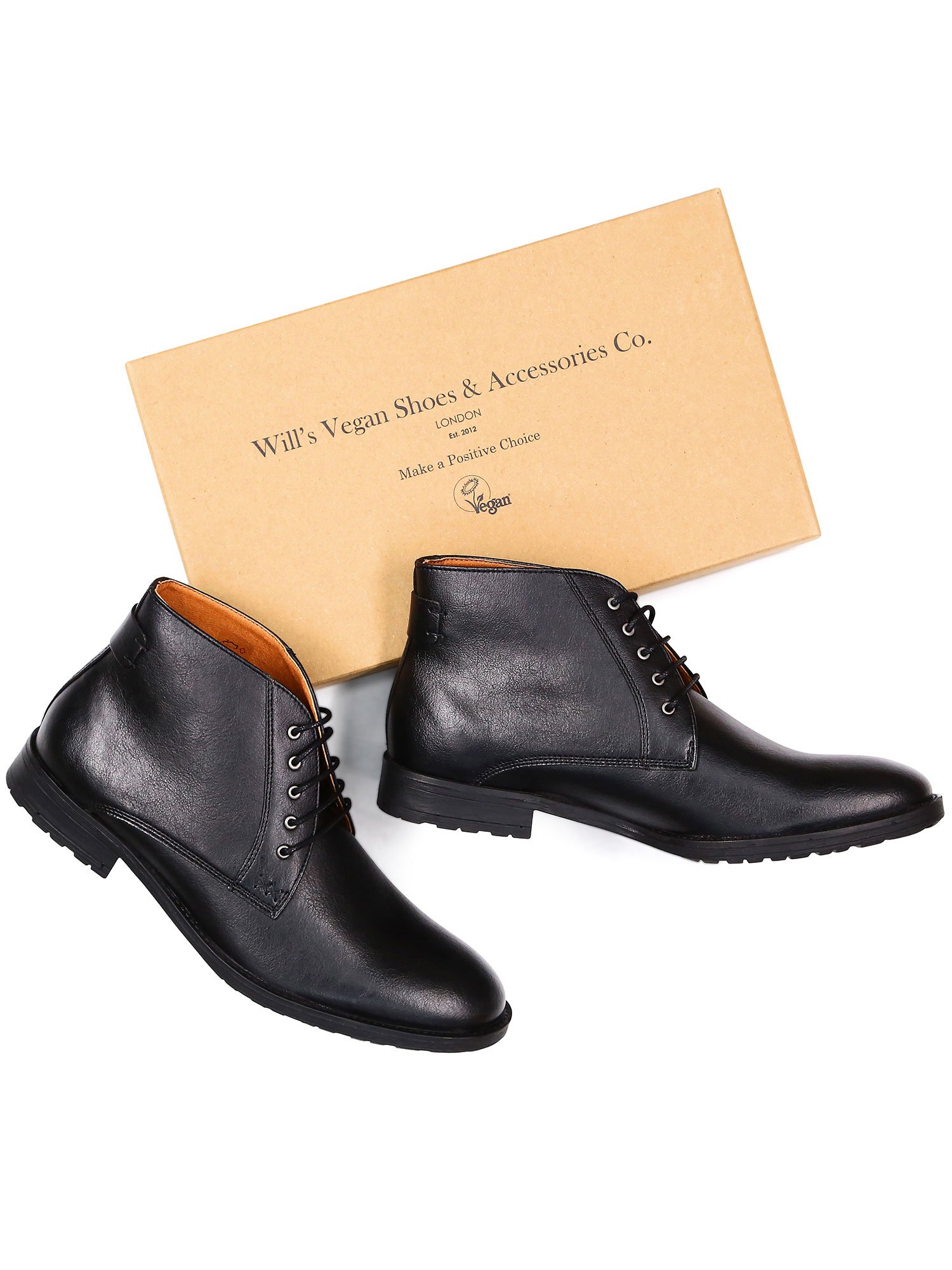 Will's Vegan Store men vegan Boots Chukka Black