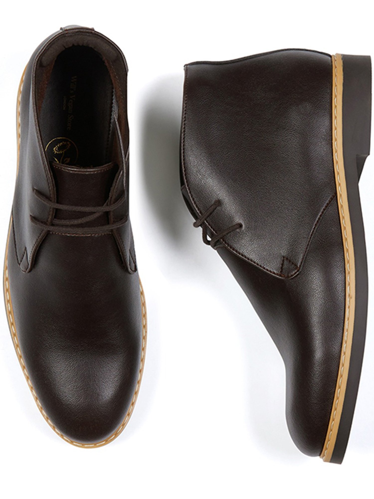 Will's Vegan Store men vegan Desert Boots Signature Dark Brown