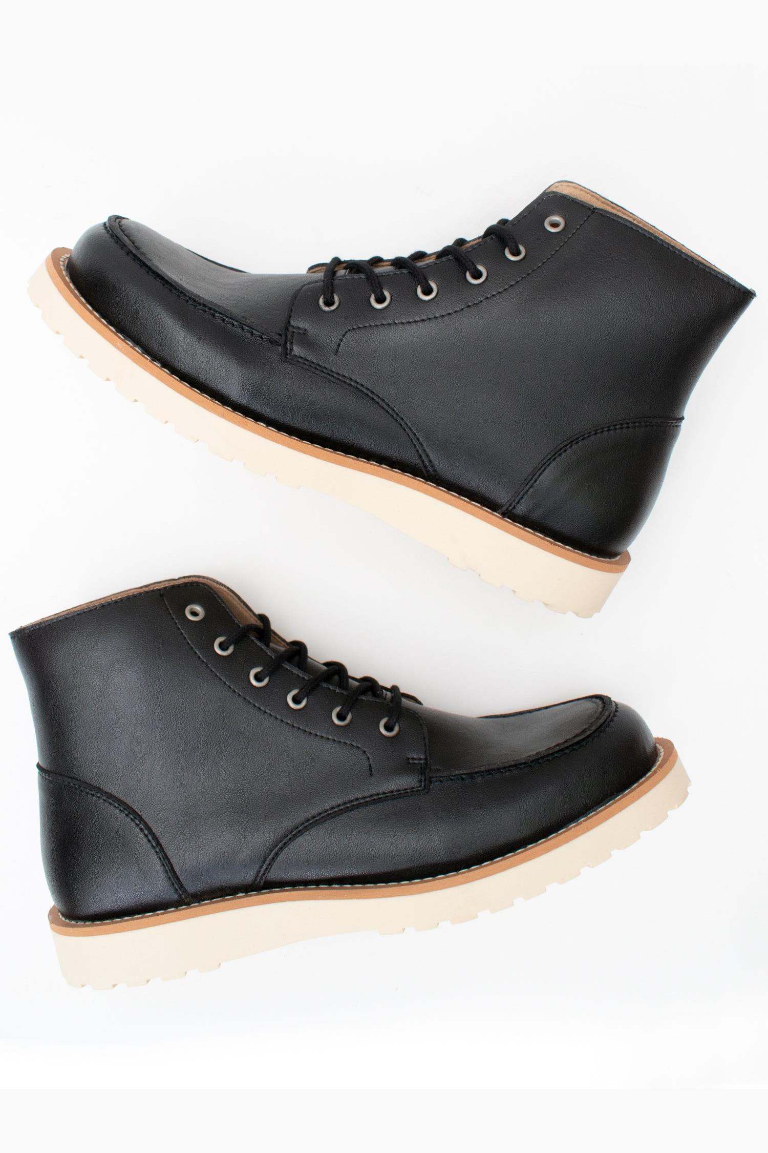 Image of Will's Vegan Store mannen vegan Boots Low Rig Zwart