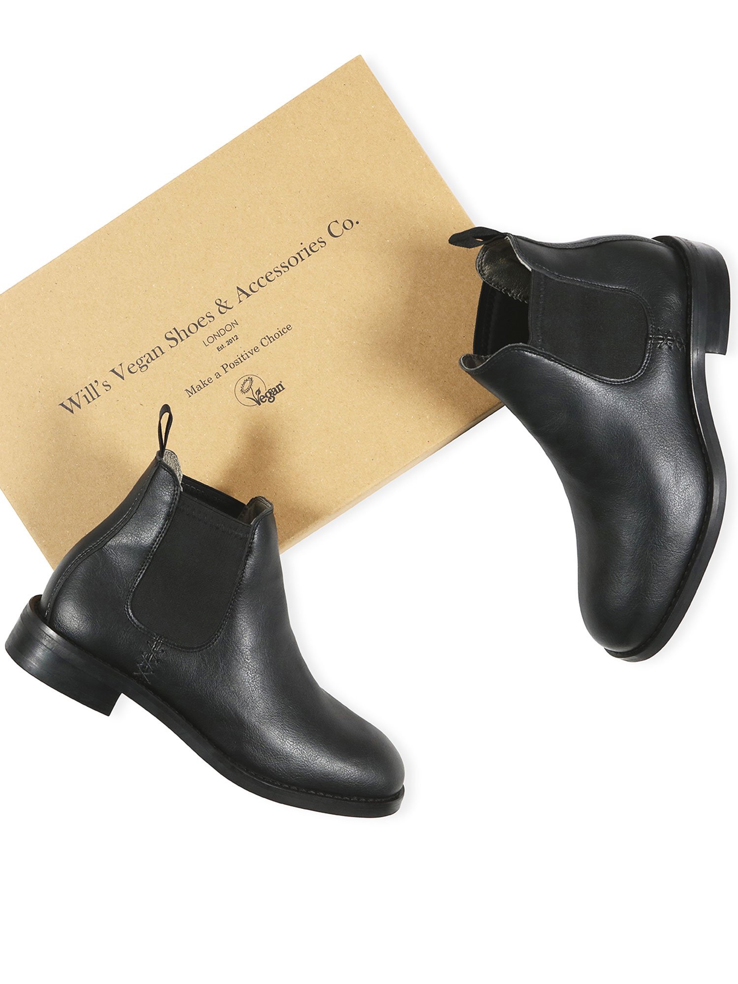 Will's Vegan Store men vegan Chelsea Boots Waterproof Black