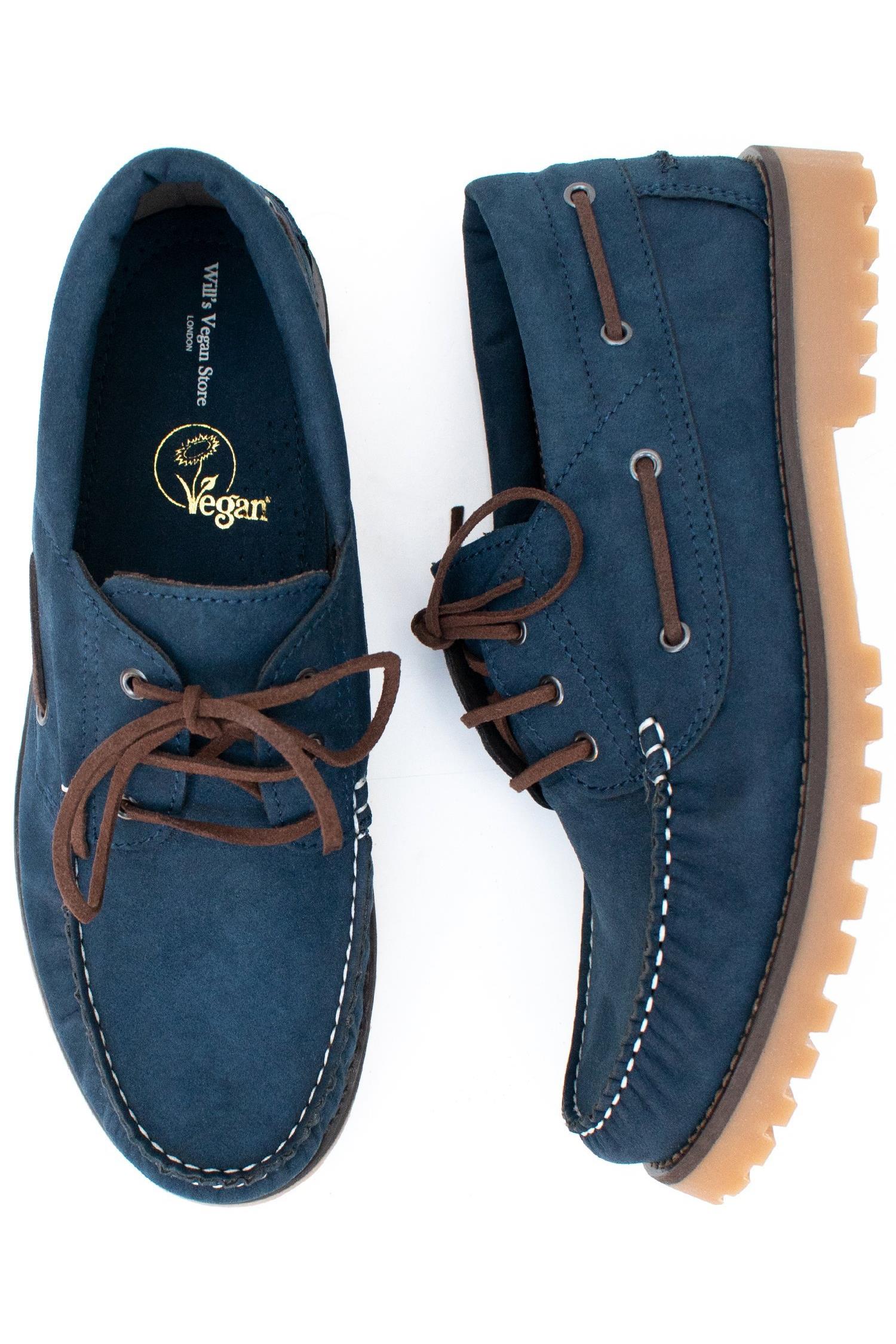 Will's Vegan Store Herren vegan Bootsschuhe Dunkelblau