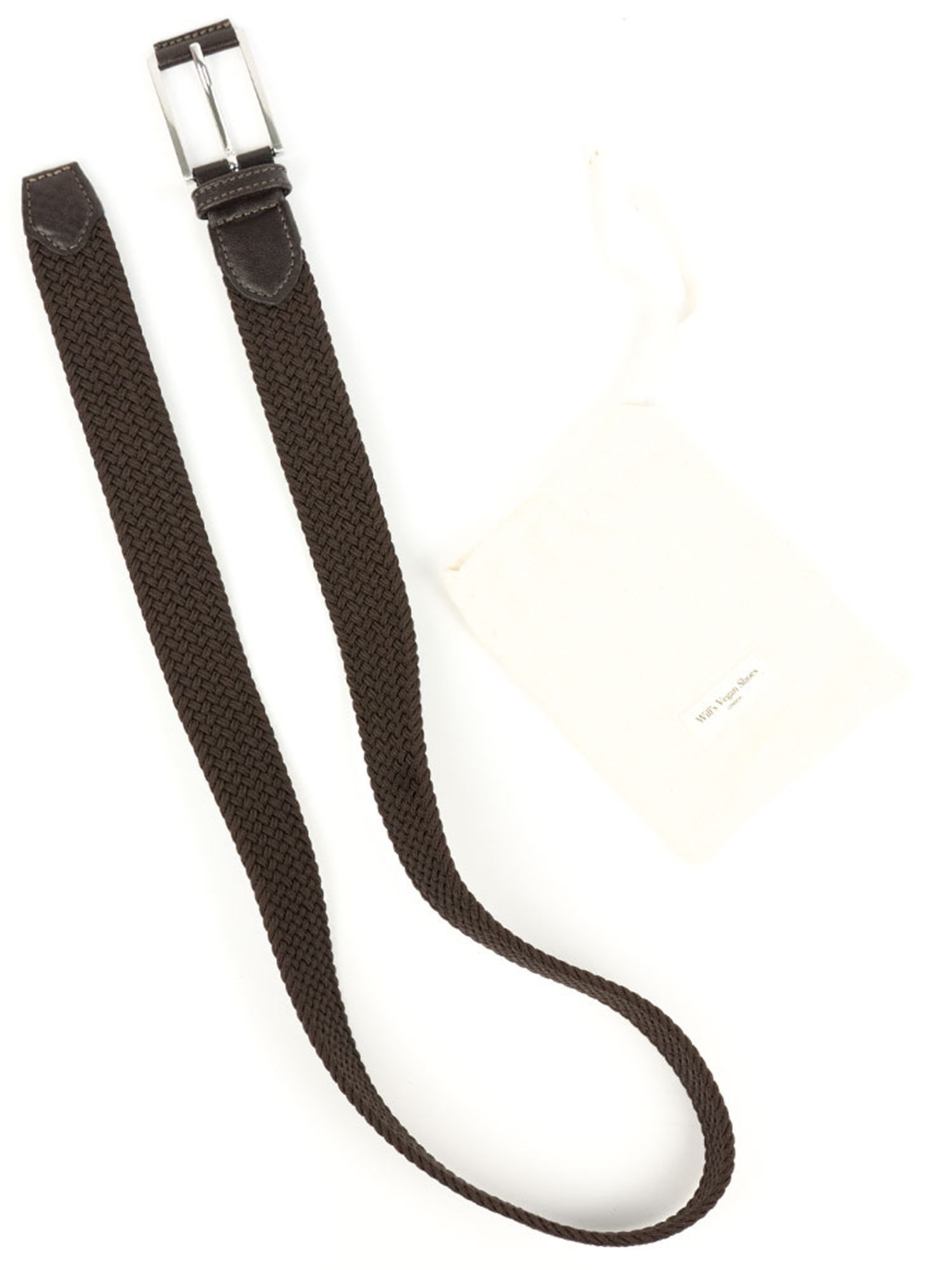 Will's Vegan Store Gewebter Gürtel 3,5 Cm Dunkelbraun