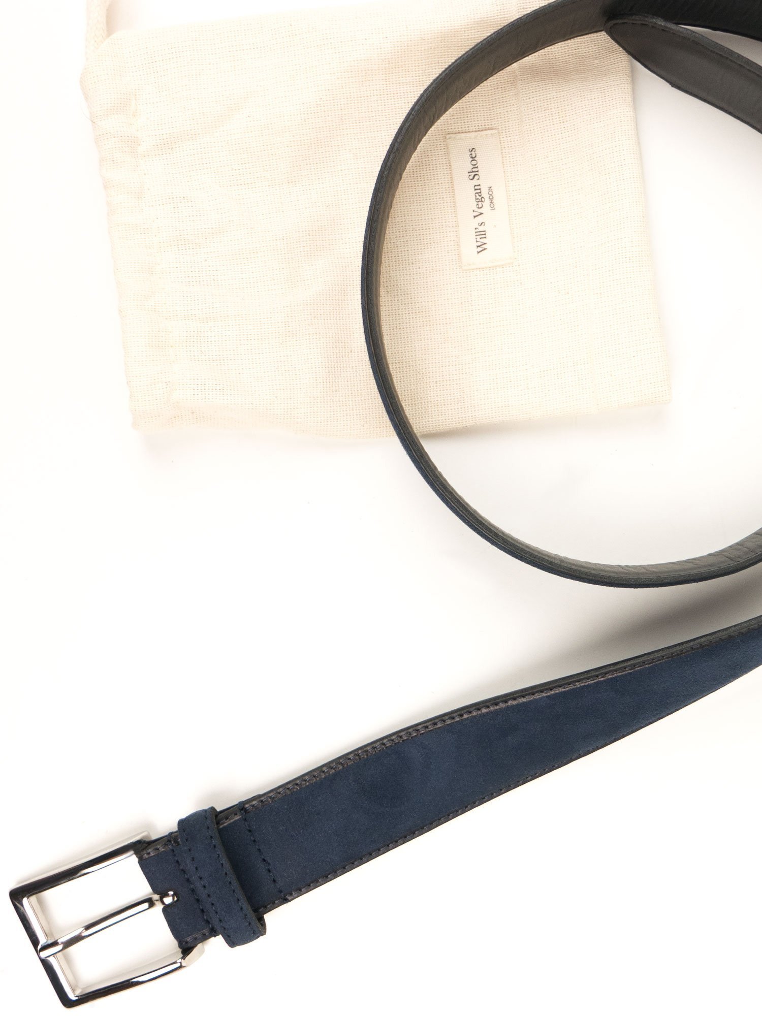 Will's Vegan Store men vegan Belt Continental 3.5 Cm Dark Blue