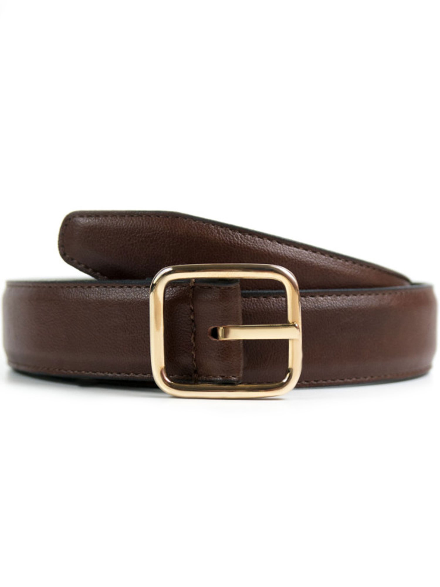 Will's Vegan Store womens vegan Belt Geometric 3 Cm Dark Brown