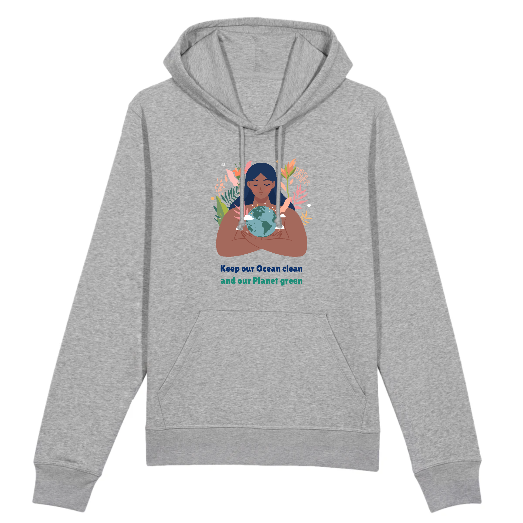 Oat Milk Club womens vegan Unisex Hoodie Green Planet - White