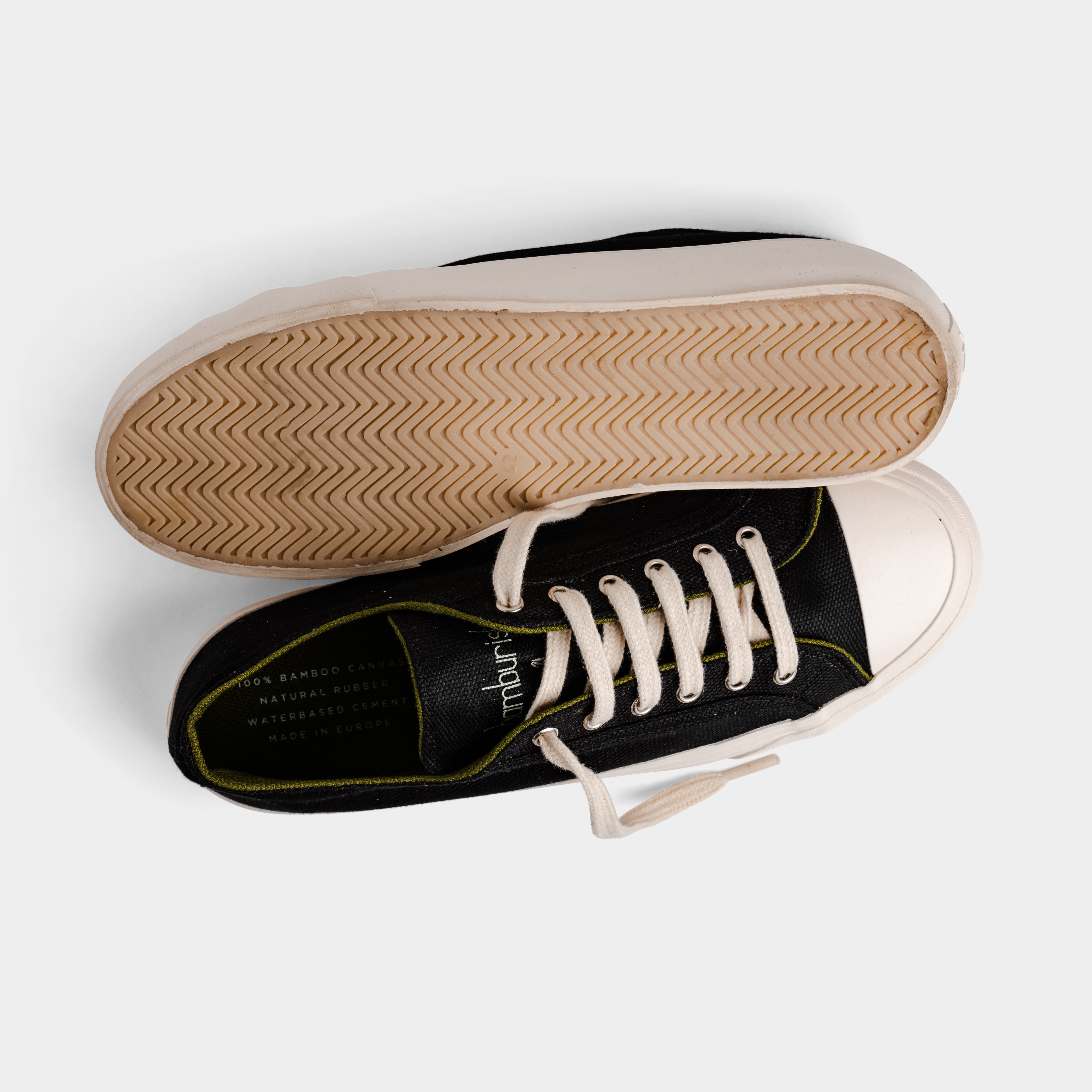 Bamburista men vegan Sneakers Grasshopper Low Black