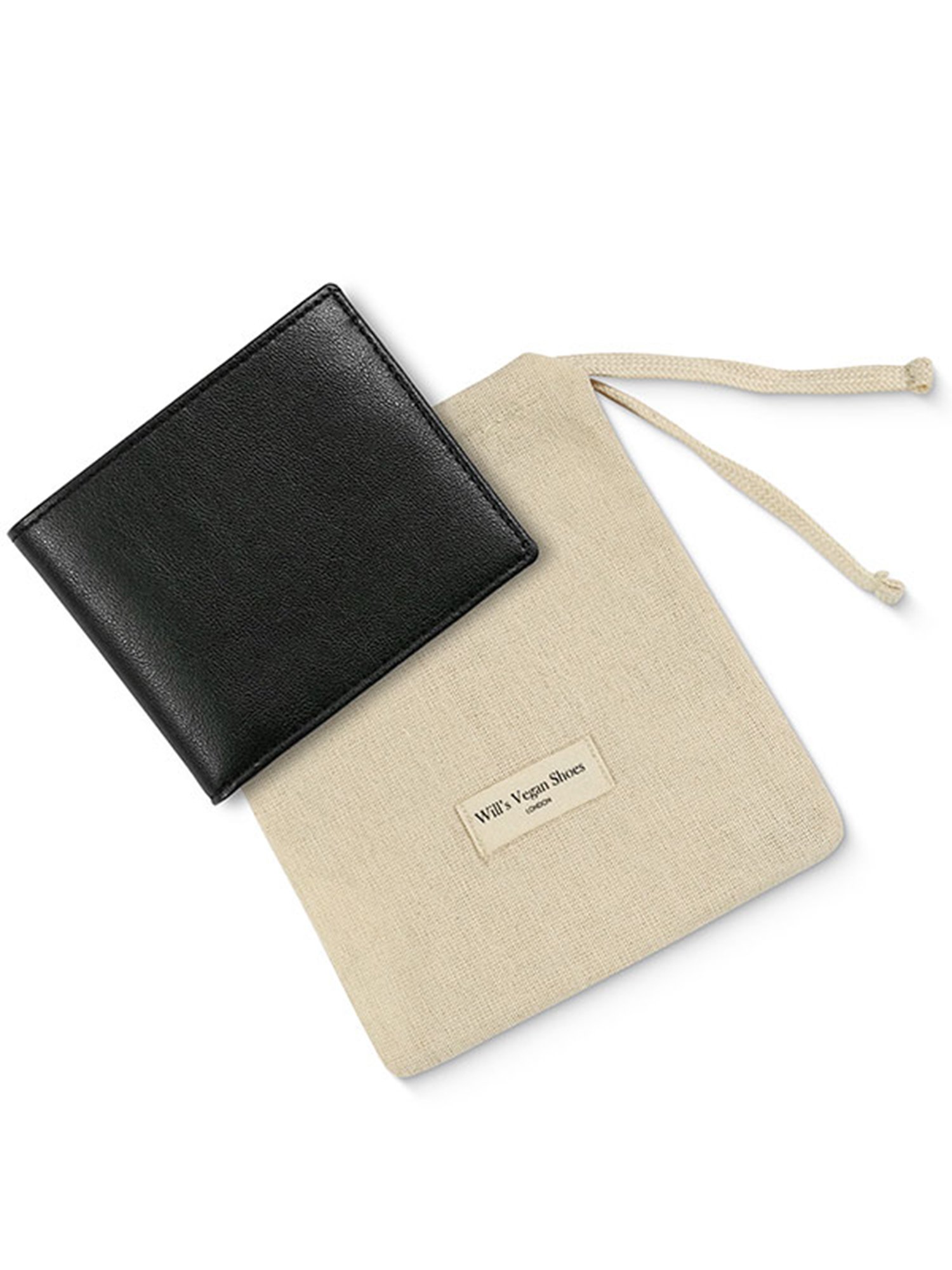 Will's Vegan Store Brieftasche Brieftasche Schmal Schwarz