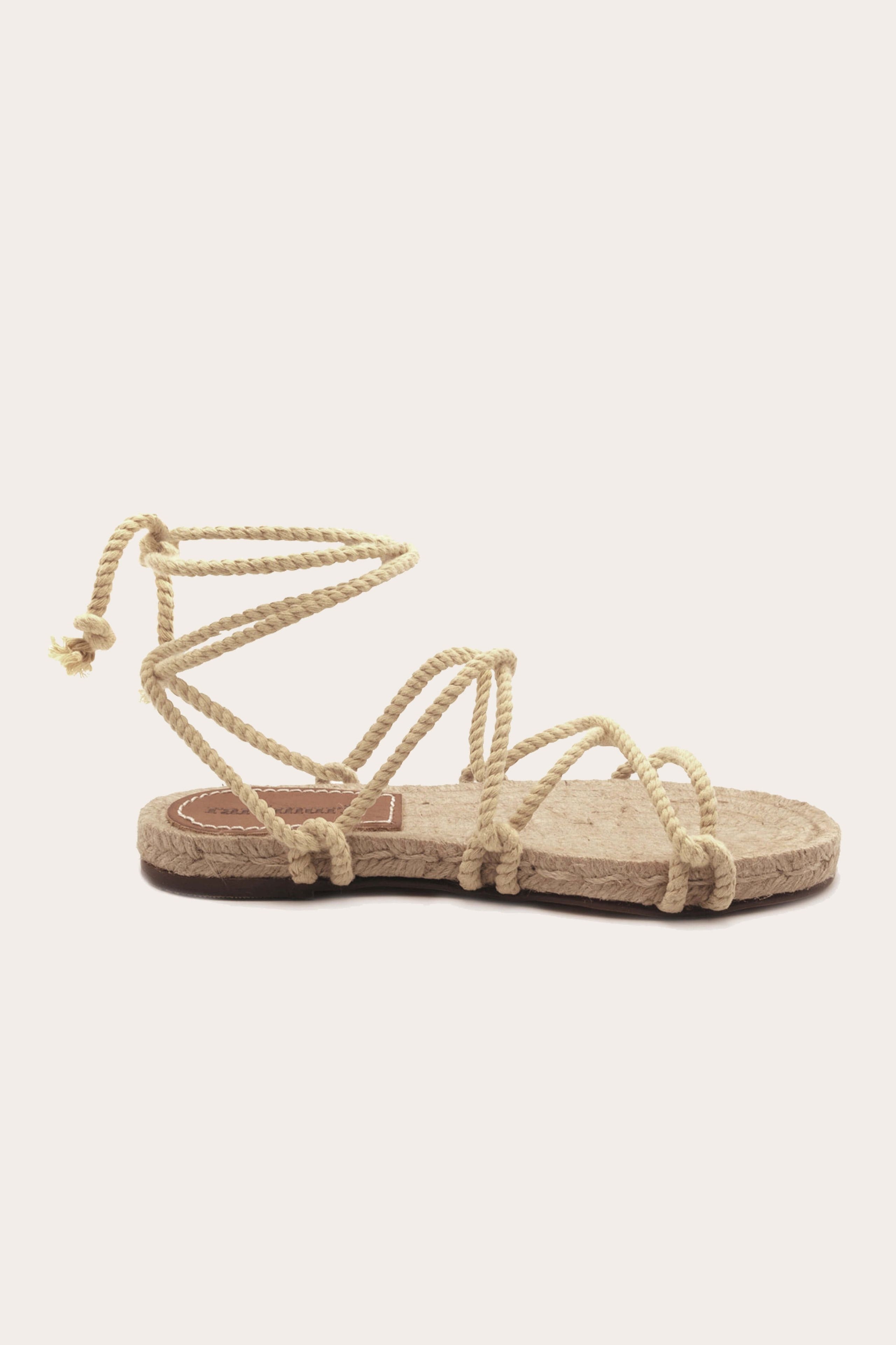 Rarámuri Damen vegan Sandalen Cruz Niedrig Jute Beige