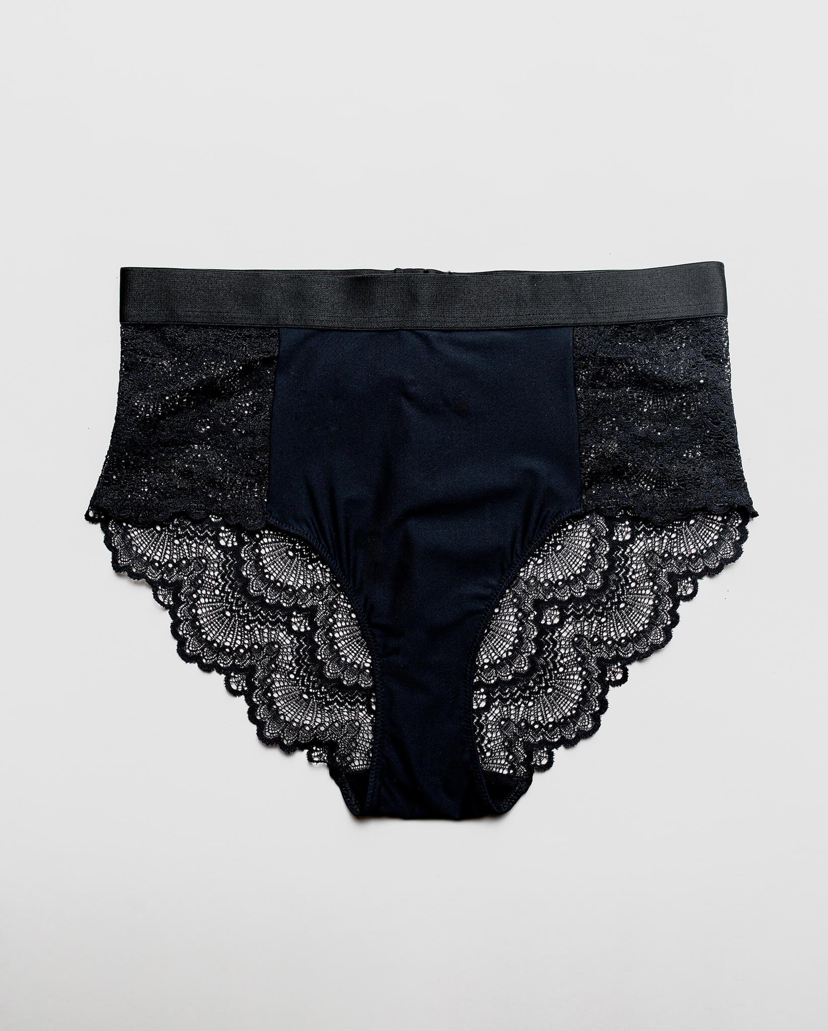 Understatement womens vegan Briefs Highwaist 002 Black