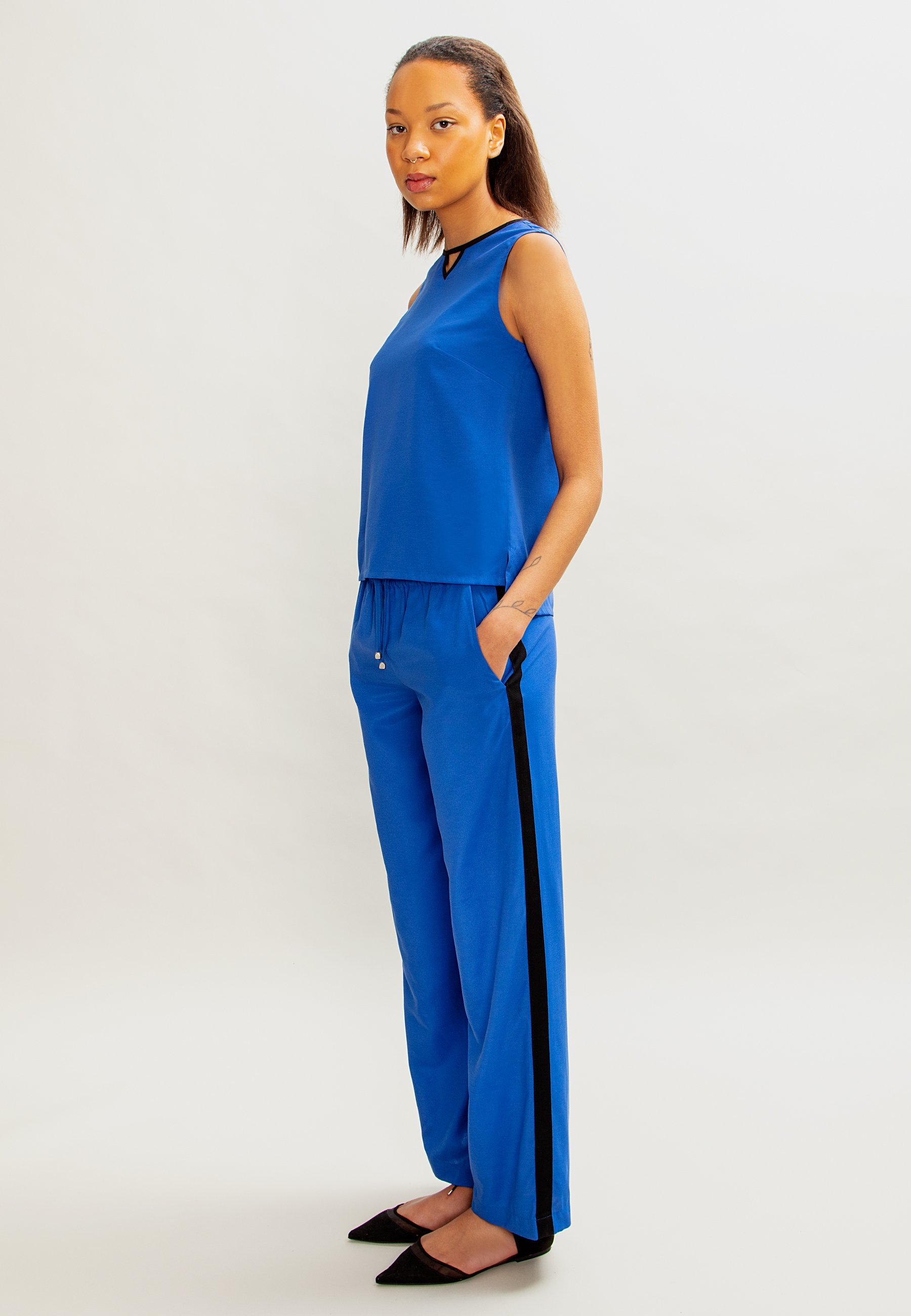 MAHLA womens vegan Pants Electric Blue
