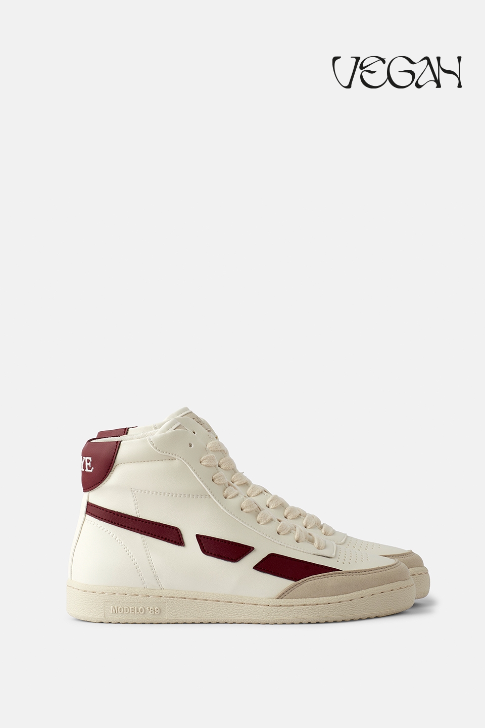 Image of SAYE mannen vegan Sneakers Modelo '89 Hi Donkerrood