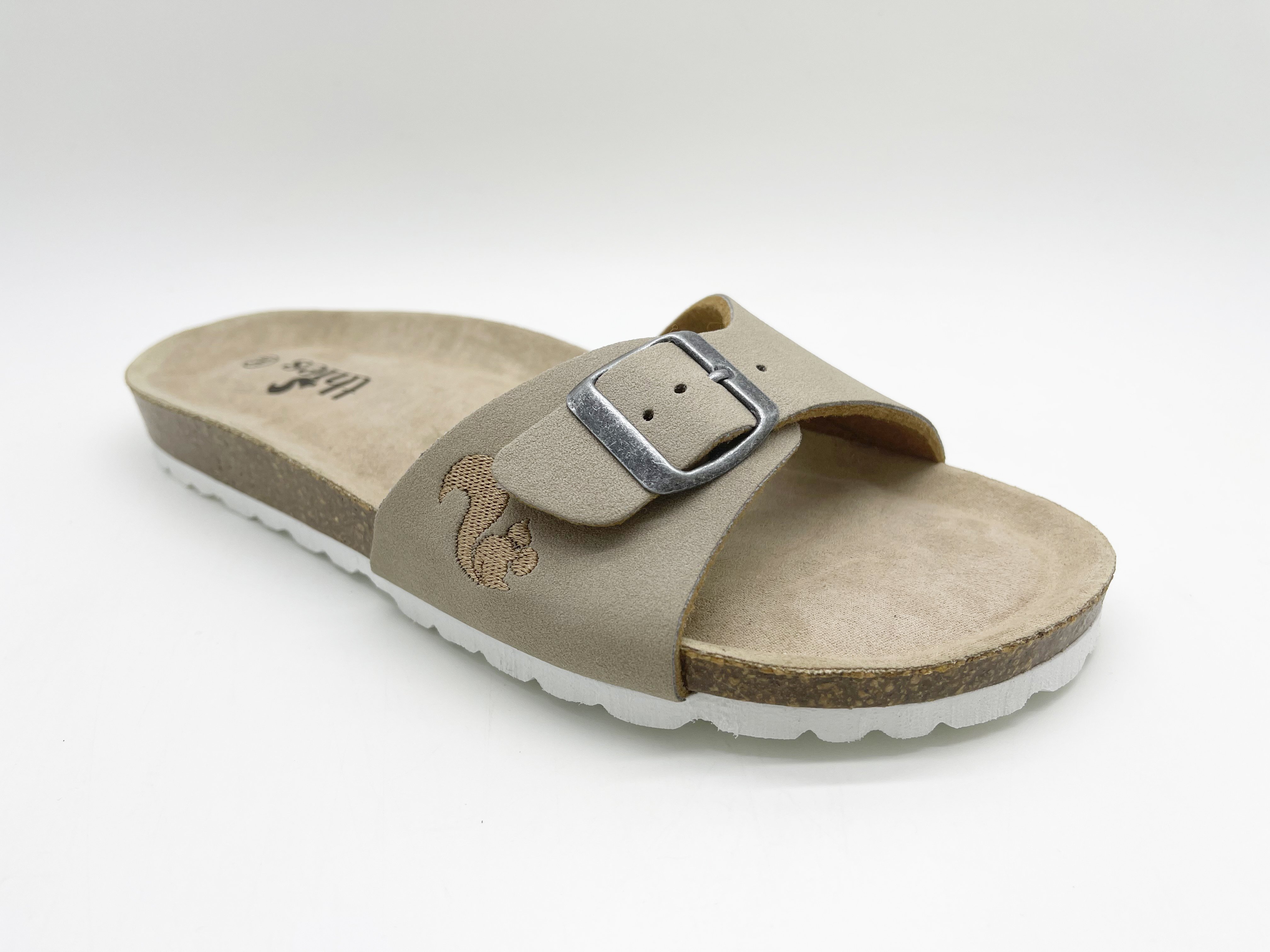 thies womens vegan Sandals Eco Bio Strap Stone Beige