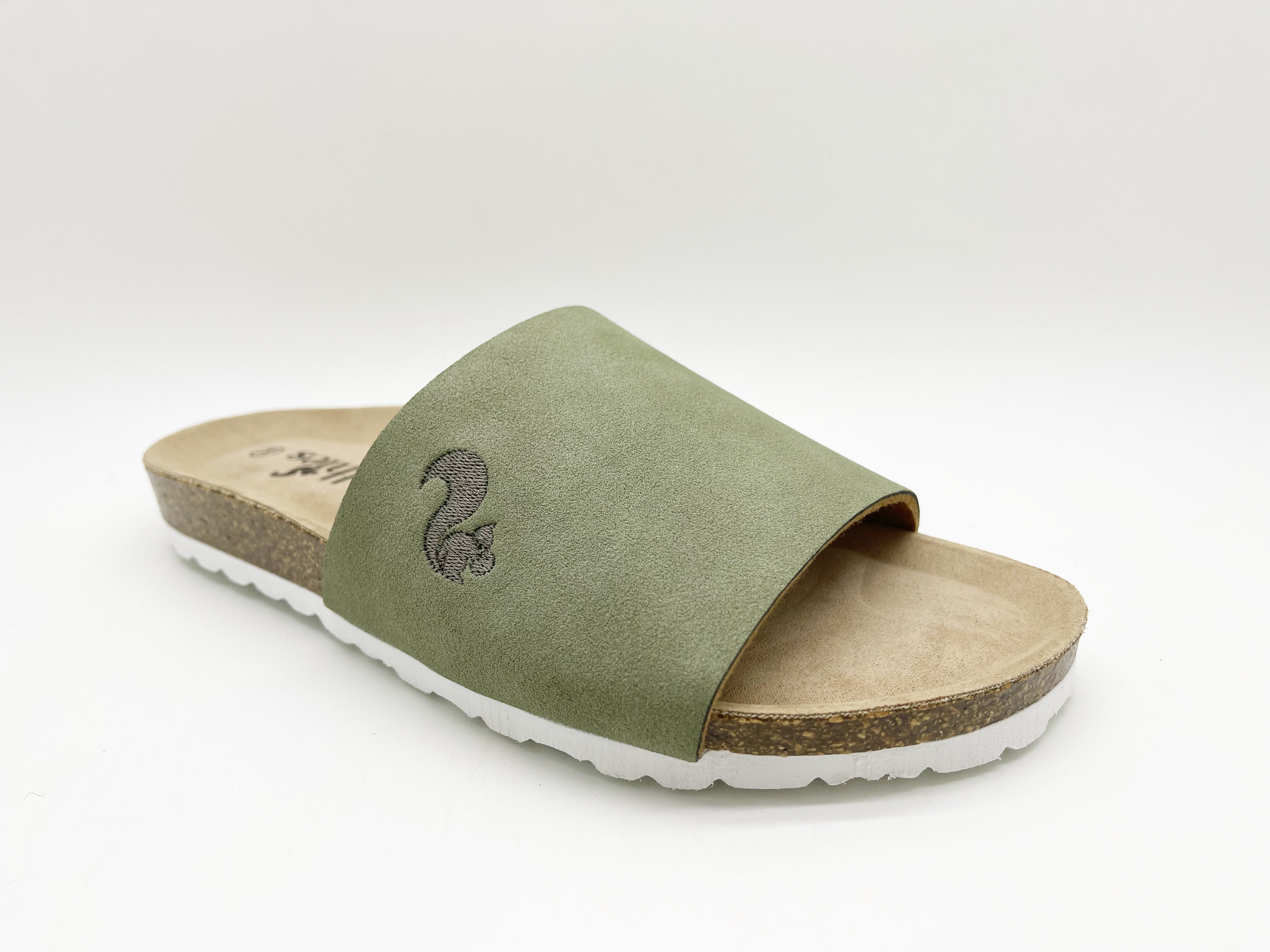 thies womens vegan Slides Eco Pool Emerald
