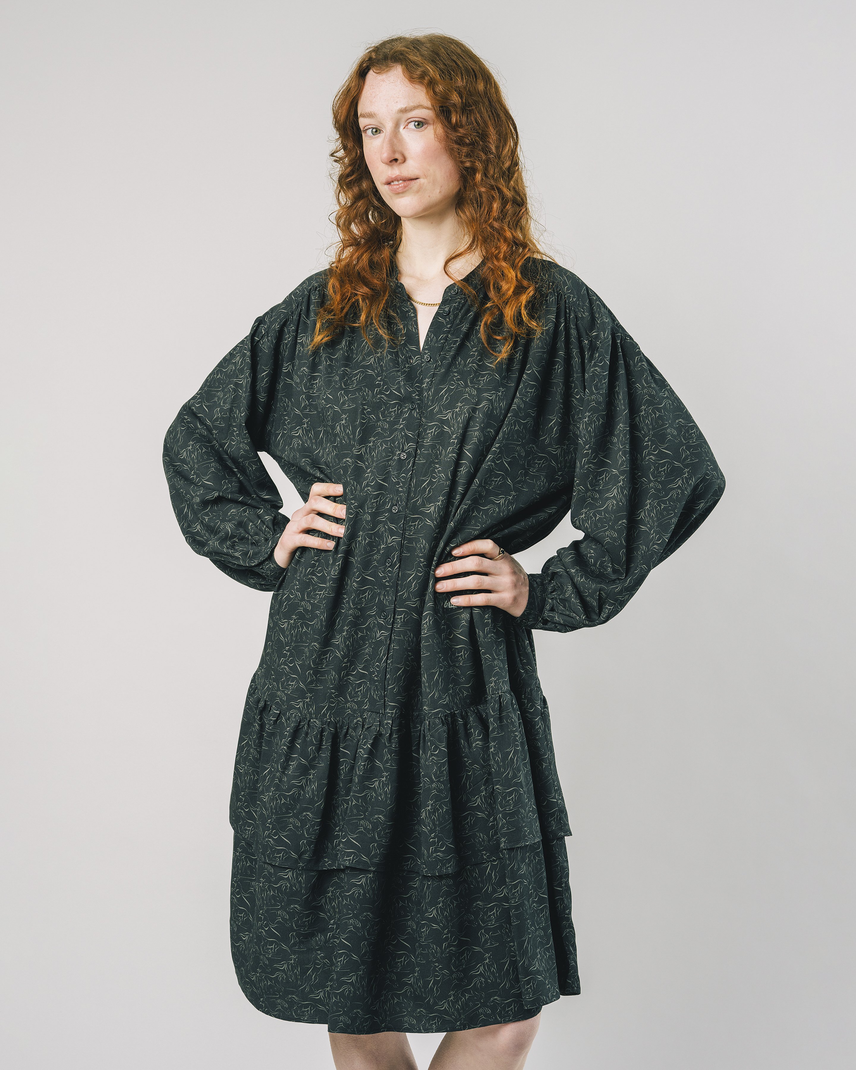 Brava Fabrics Dress Riding Boho Dark Green