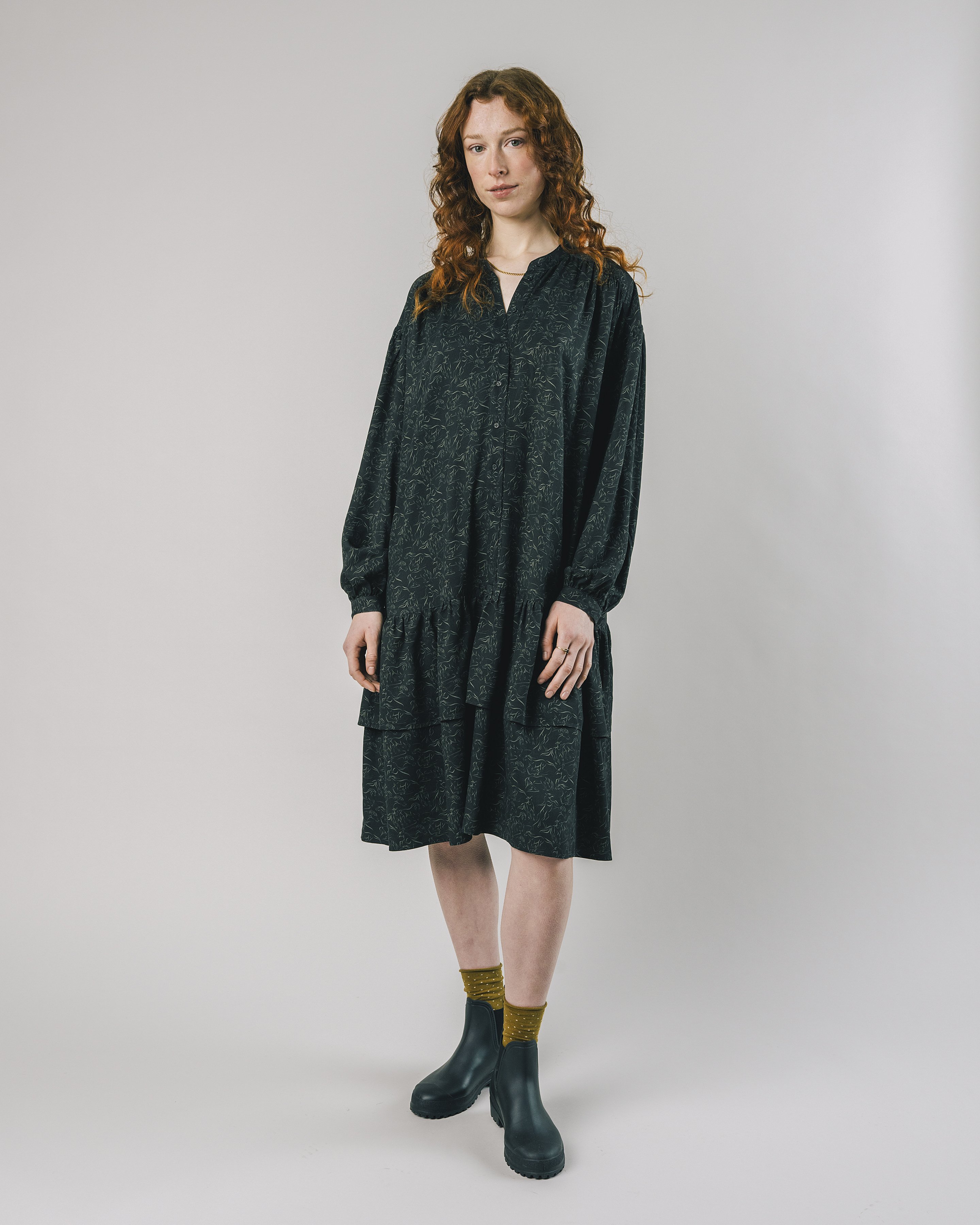 green emerald velvet dress Long Boho Dresses with Belt Free shipping -PRETTY GARDEN – PRETTYGARDEN main image 0