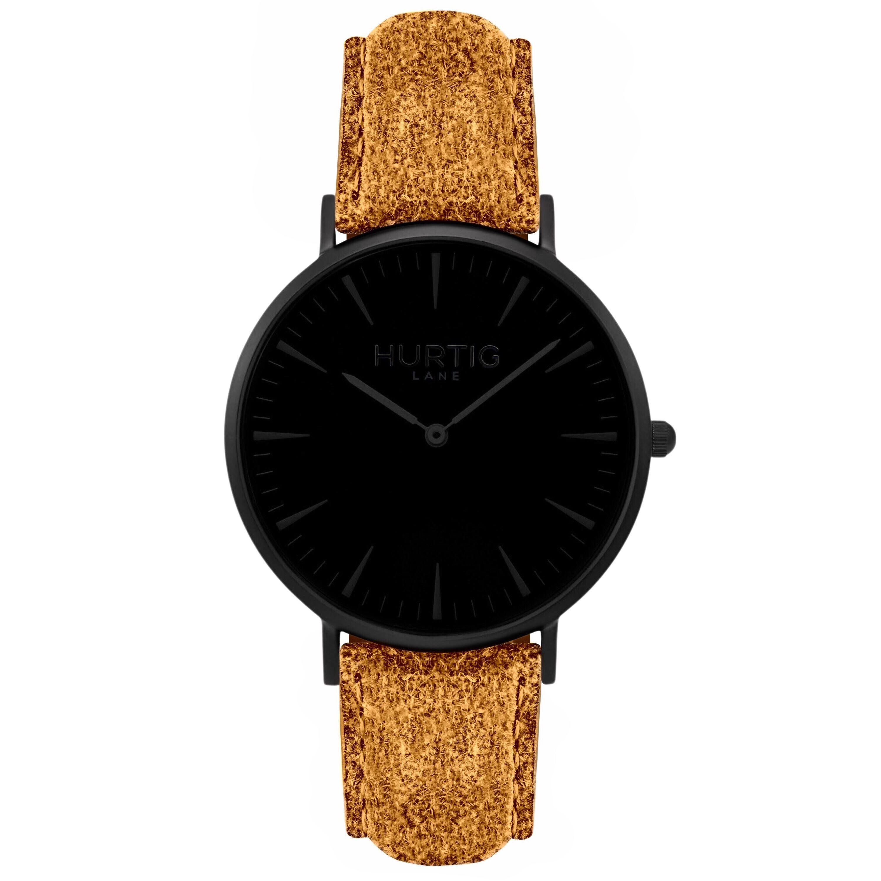 Hurtig Lane Hymnal Uhr Tweed All Black & Camel Brown