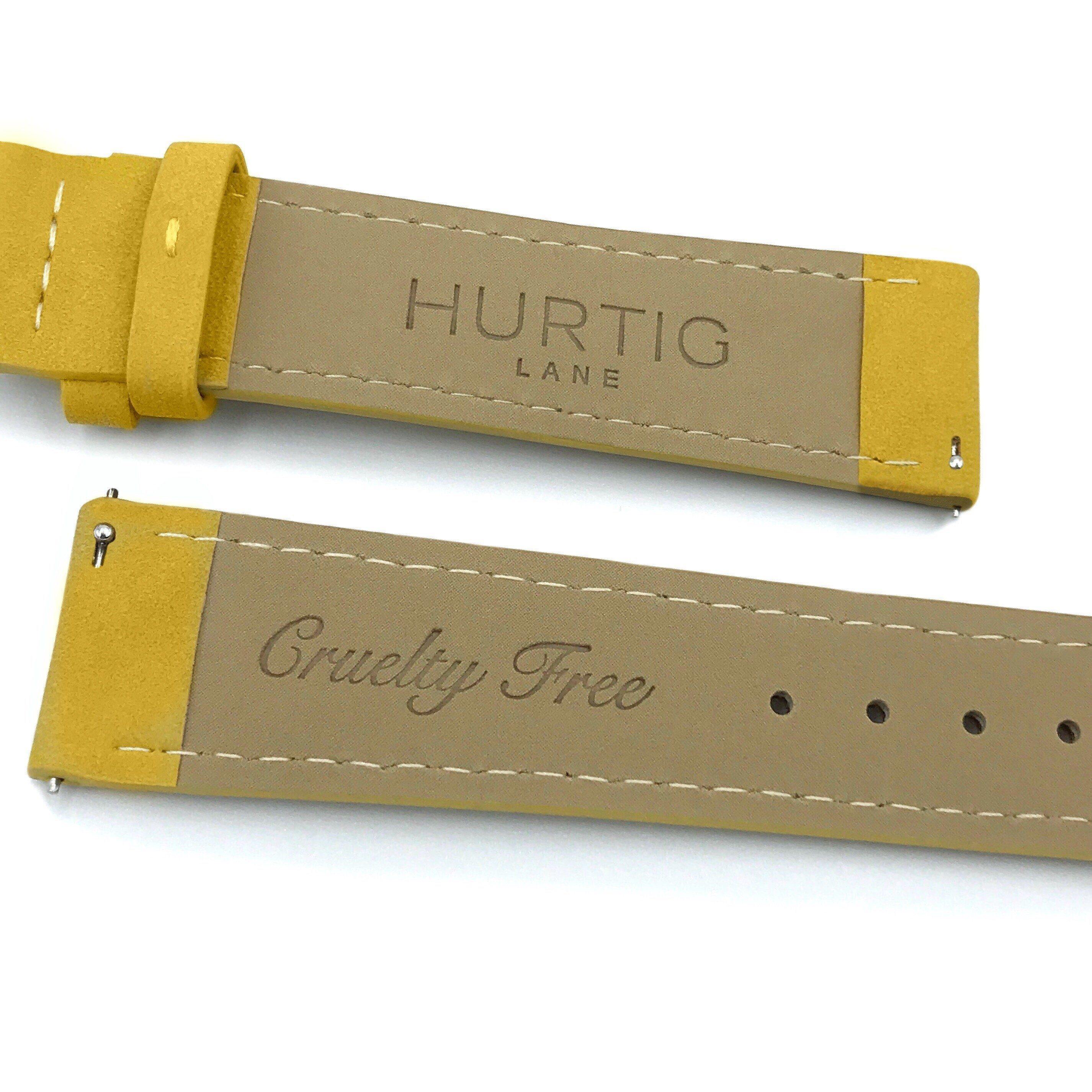 Hurtig Lane Hymnal Watch Vegan Wildleder Roségold, Schwarz & Senf